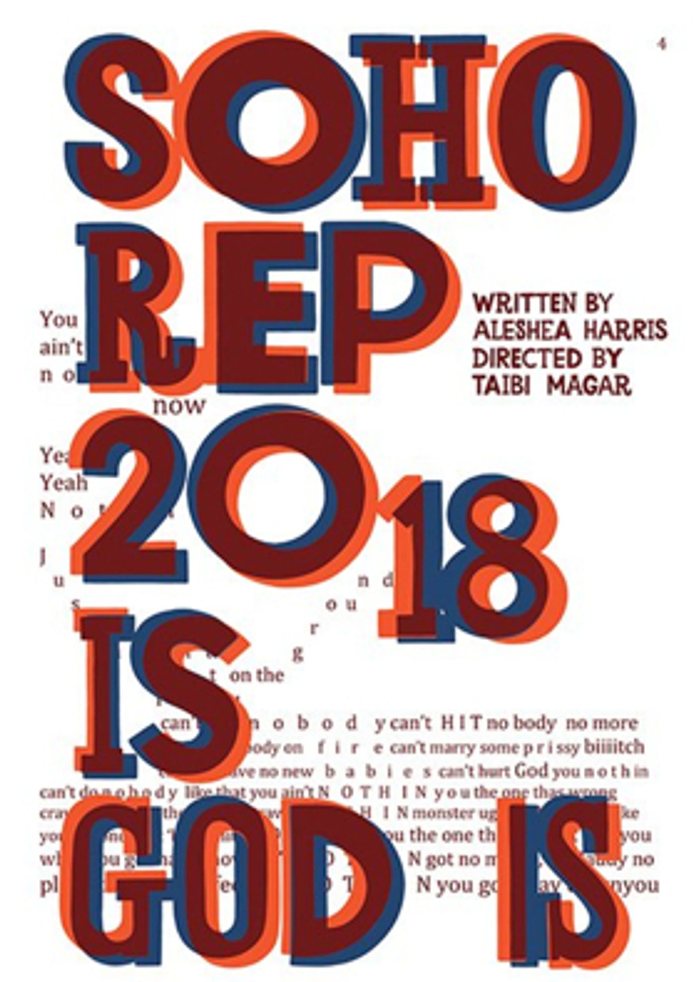 Soho Rep. Announces Complete Casting And Creative Team For Aleshea Harris's IS GOD IS  Image