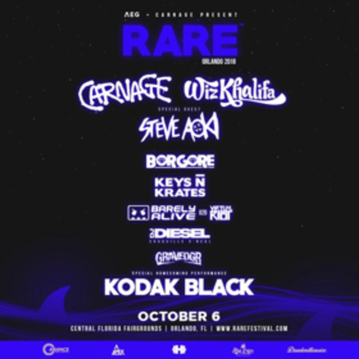 RARE Orlando Announces Phase 2 Lineup Featuring Wiz Khalifa, Kodak Black, and Keys N Krates RARE Orlando Announces Phase 2 Lineup Featuring Wiz Khalifa, Kodak Black, and Keys N Krates Image