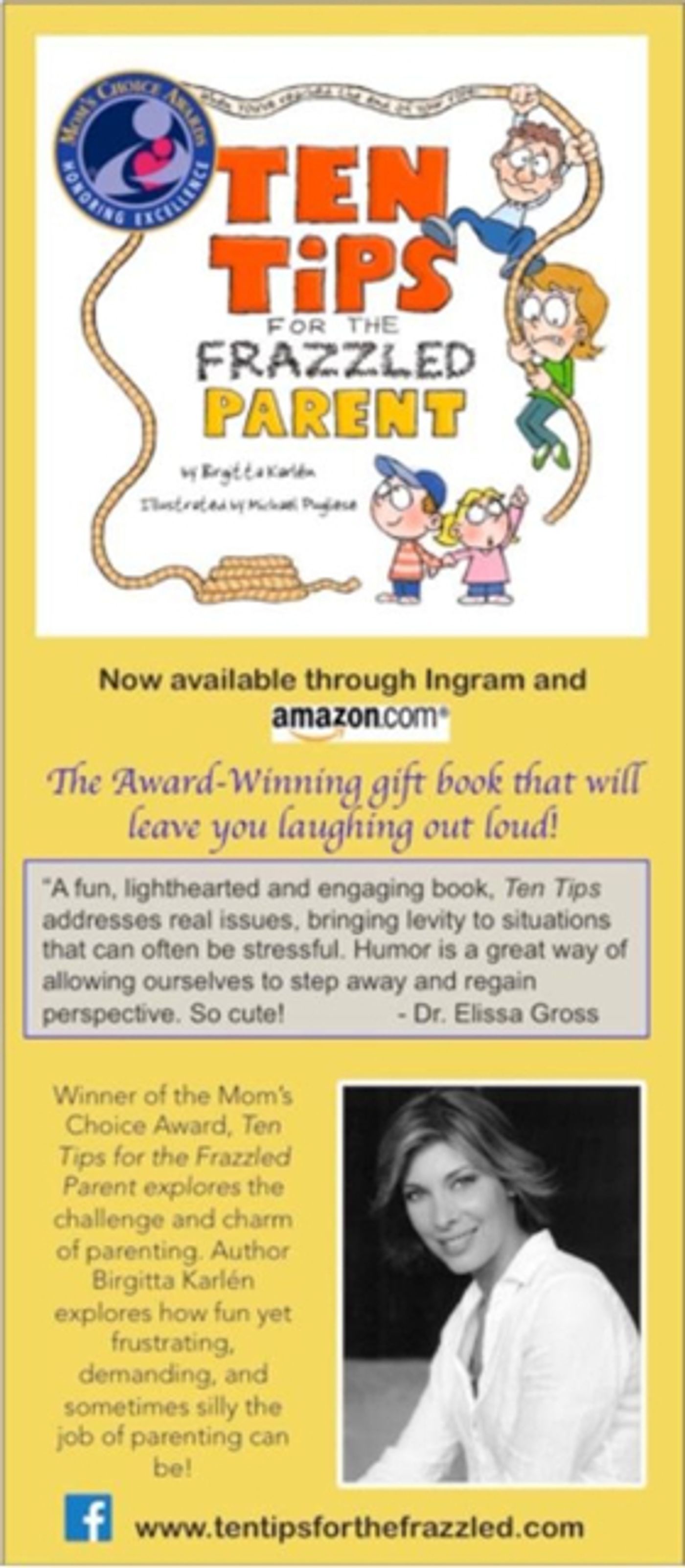 Swedish Model, Mom, Author, Brigitta Karlen's Book Lends TEN TIPS FOR THE FRAZZLED PARENT  Image