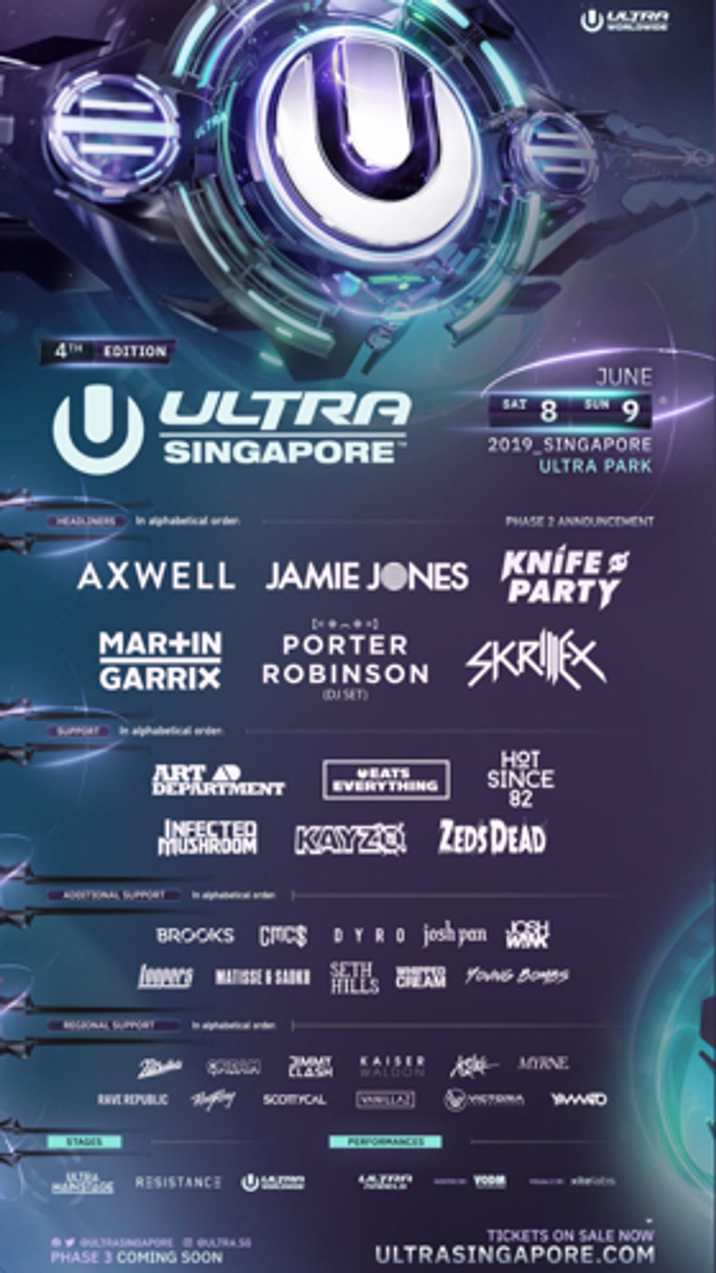 ULTRA Singapore Announces 2019 Phase Two Lineup ULTRA Singapore Announces 2019 Phase Two Lineup Image