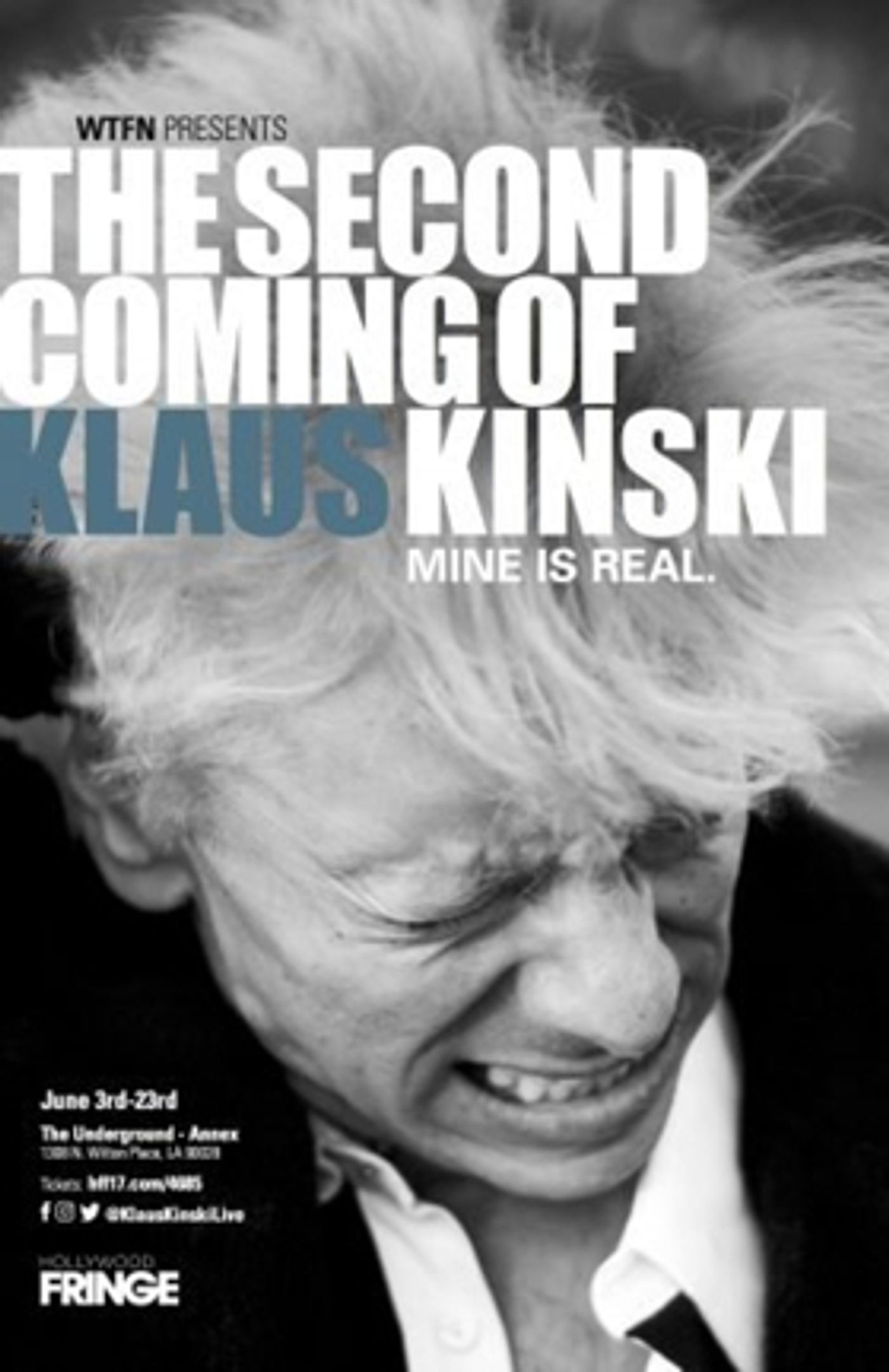 Review: In THE SECOND COMING OF KLAUS KINSKI, Andrew Perez Embodies the Controversial Actor Review: In THE SECOND COMING OF KLAUS KINSKI, Andrew Perez Embodies the Controversial Actor Image