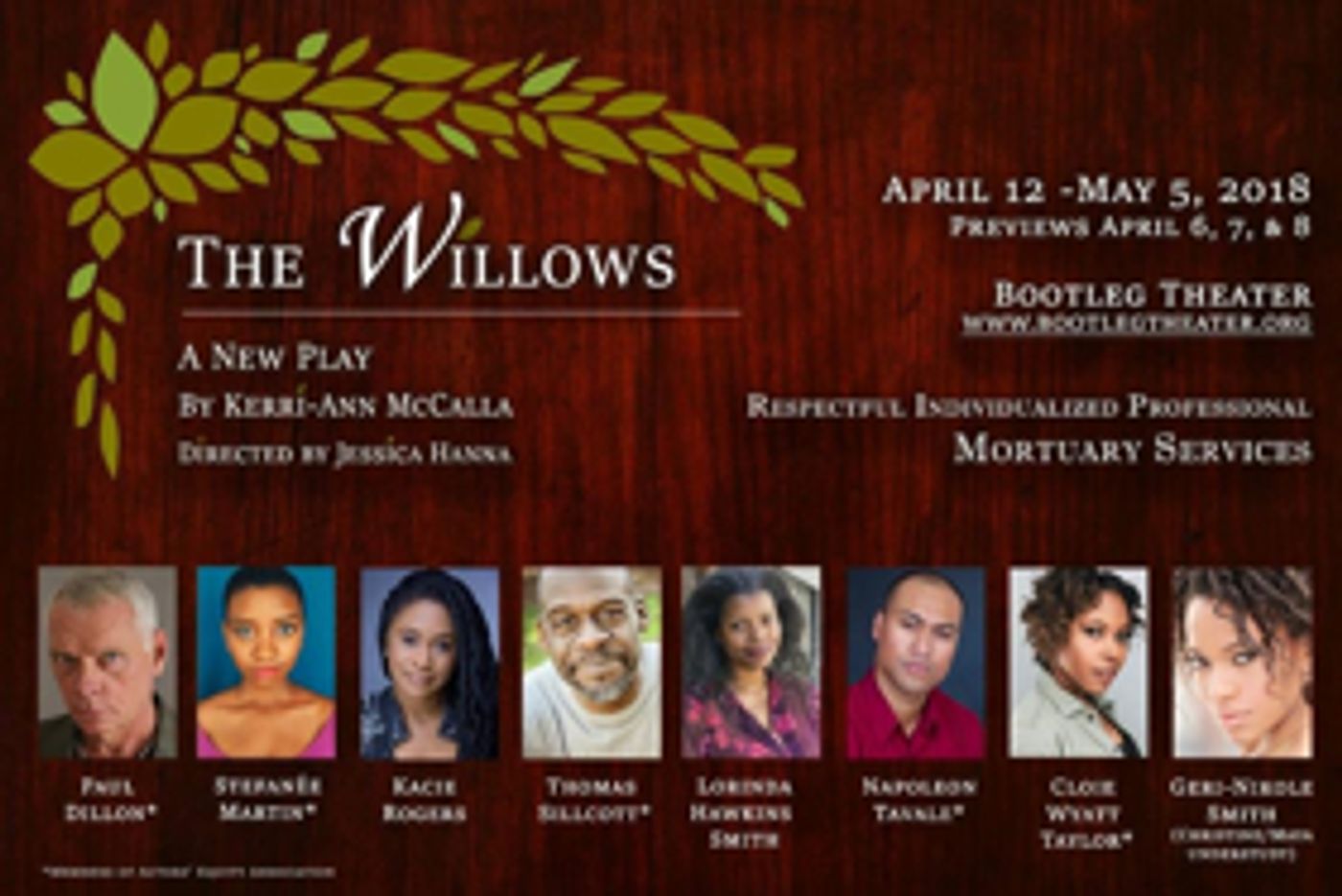 Bootleg Theater Presents the World Premiere of THE WILLOWS  Image