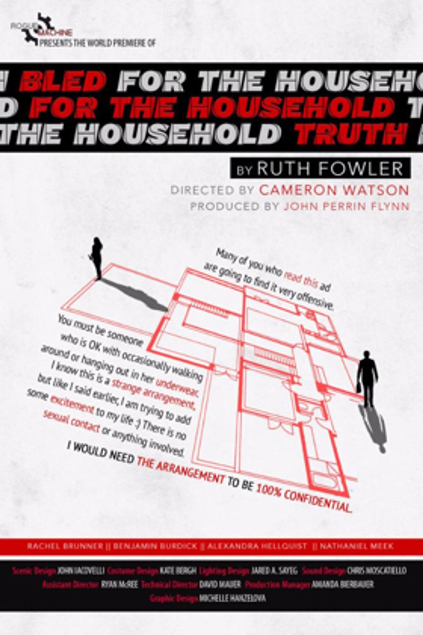 Rogue Machine to Premiere Ruth Fowler's BLED FOR THE HOUSEHOLD TRUTH  Image