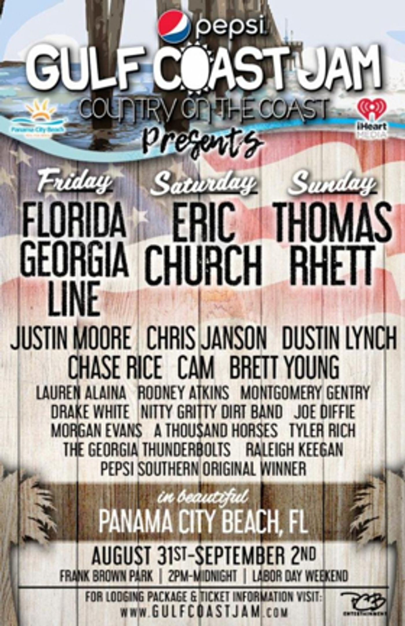 The 2018 Pepsi Gulf Coast Jam Announces Full Lineup Including Eric Church, Florida Georgia Line, & More The 2018 Pepsi Gulf Coast Jam Announces Full Lineup Including Eric Church, Florida Georgia Line, & More Image