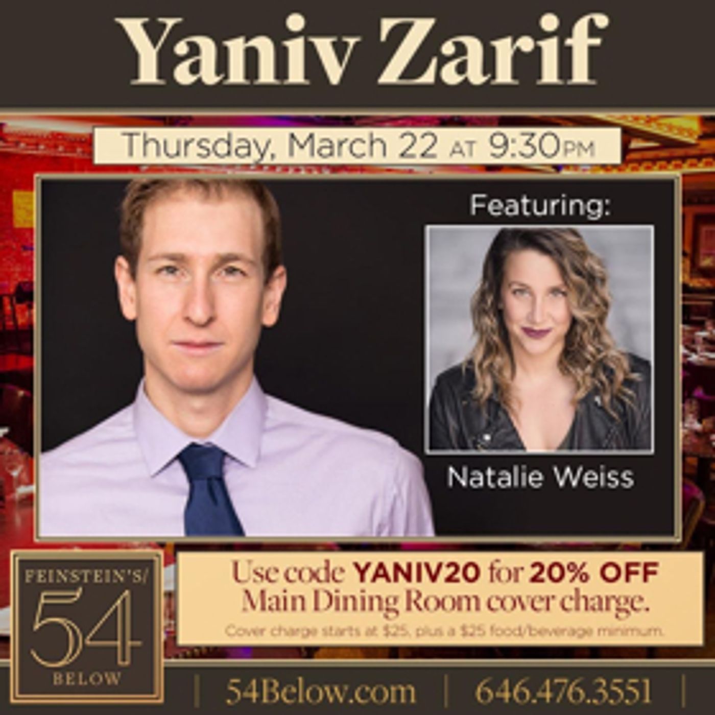 Yaniv Zarif Brings Music in Many Languages to 54 Below in Two Weeks Yaniv Zarif Brings Music in Many Languages to 54 Below in Two Weeks Image