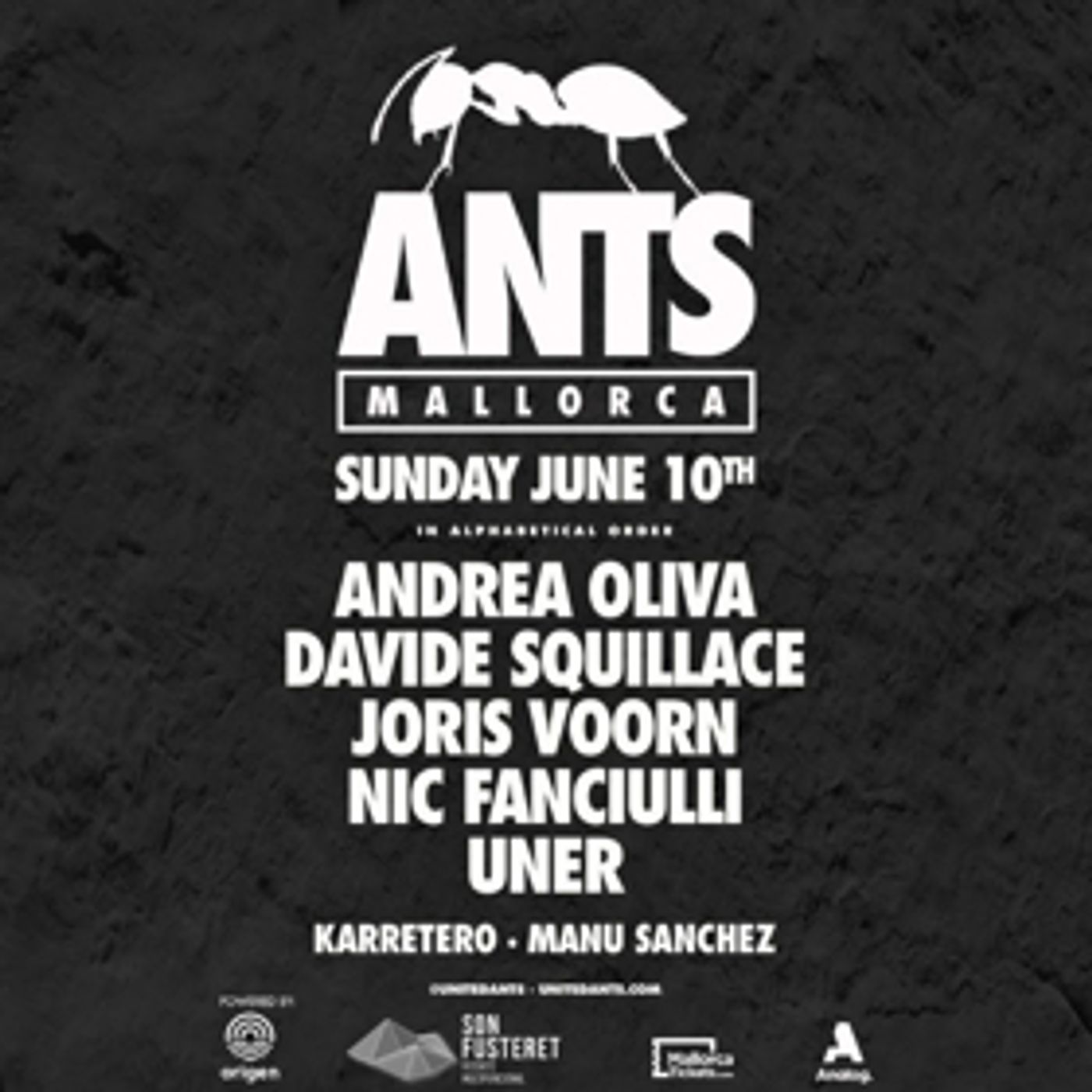 ANTS Announces Return to Mallorca on 10th June with Andrea Oliva, Davide Squillace, Joris Voorn & More  Image