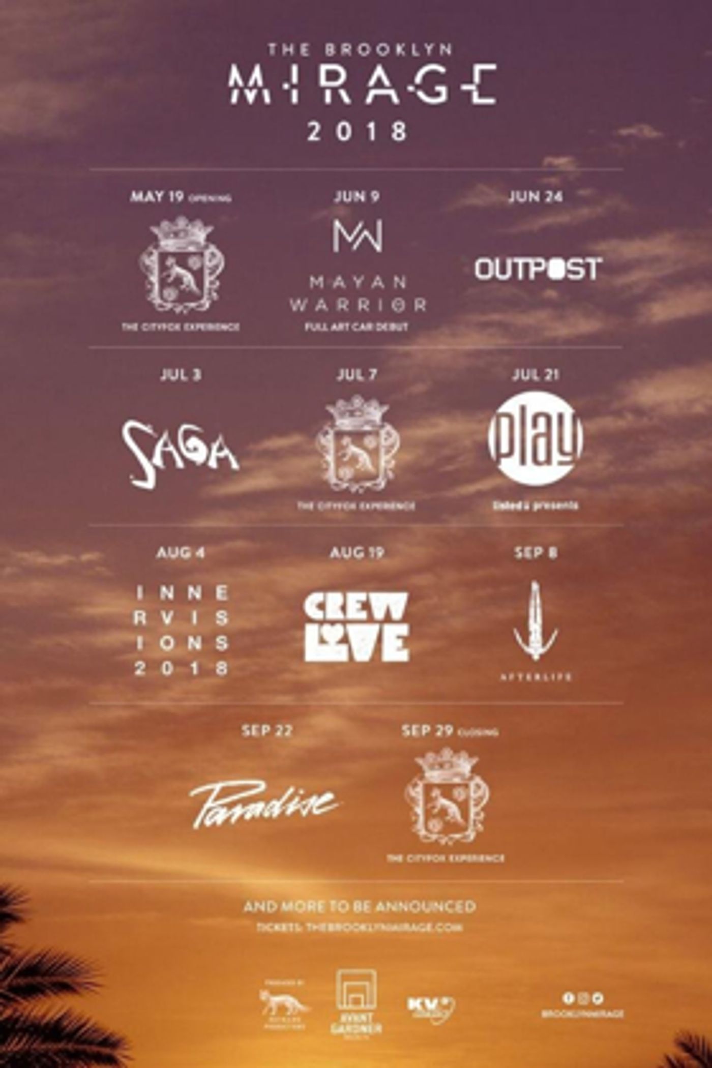 The Brooklyn Mirage Announces Opening Weekend with The Cityfox Experience on Saturday, May 19 The Brooklyn Mirage Announces Opening Weekend with The Cityfox Experience on Saturday, May 19 Image