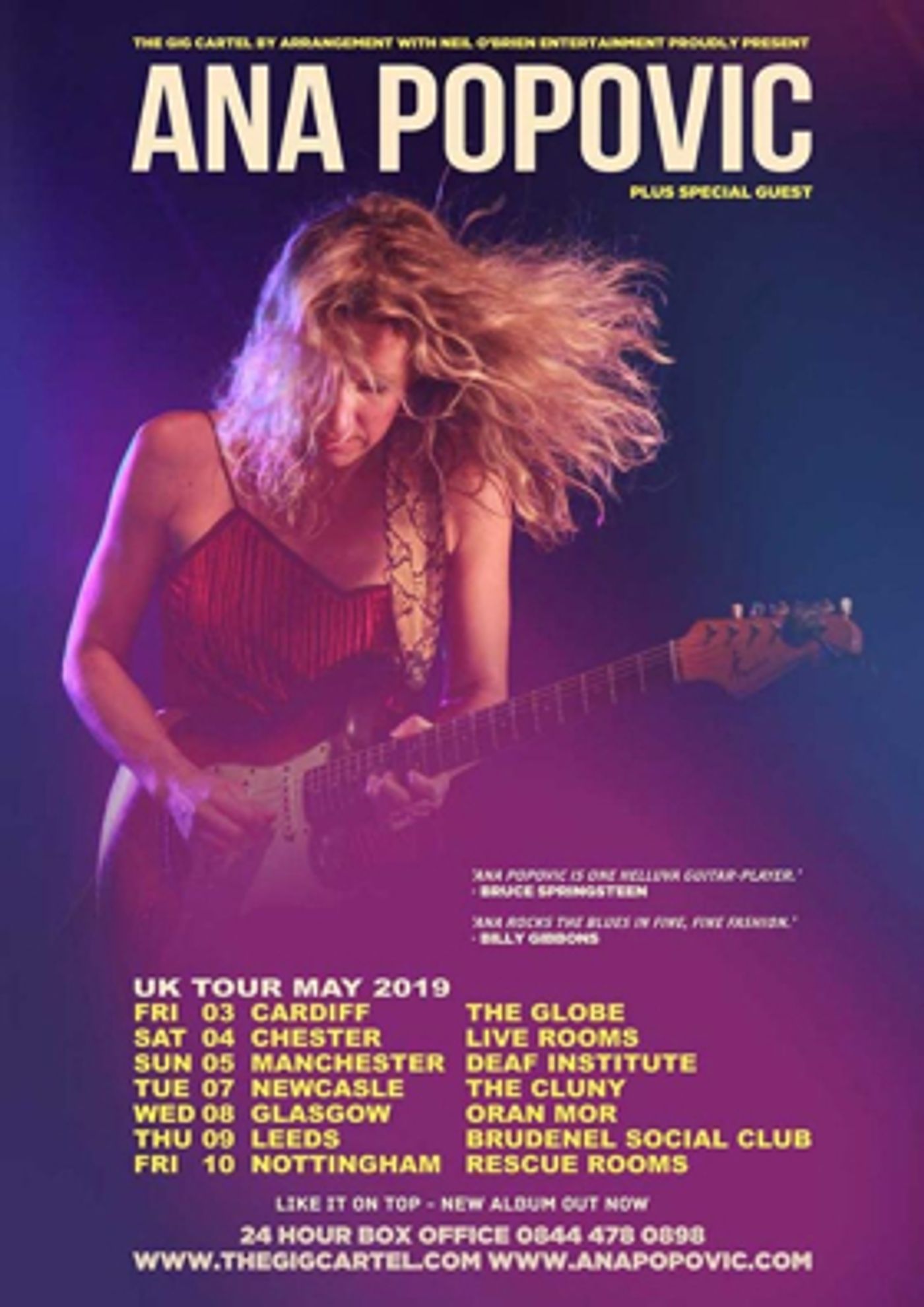 Ana Popovic Announces 2019 UK Tour Ana Popovic Announces 2019 UK Tour Image