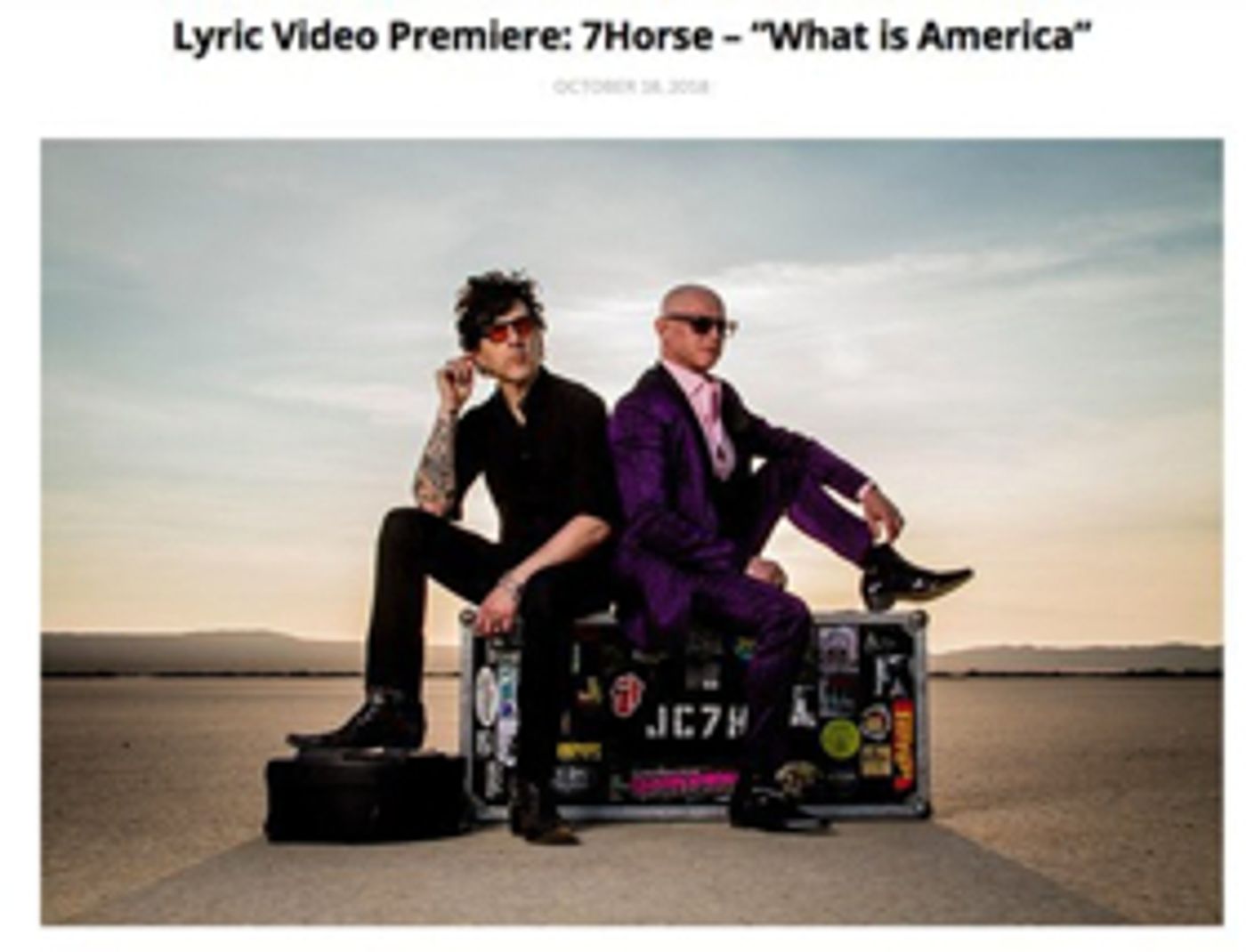 7Horse Release New Video For WHAT IS AMERICA  Image
