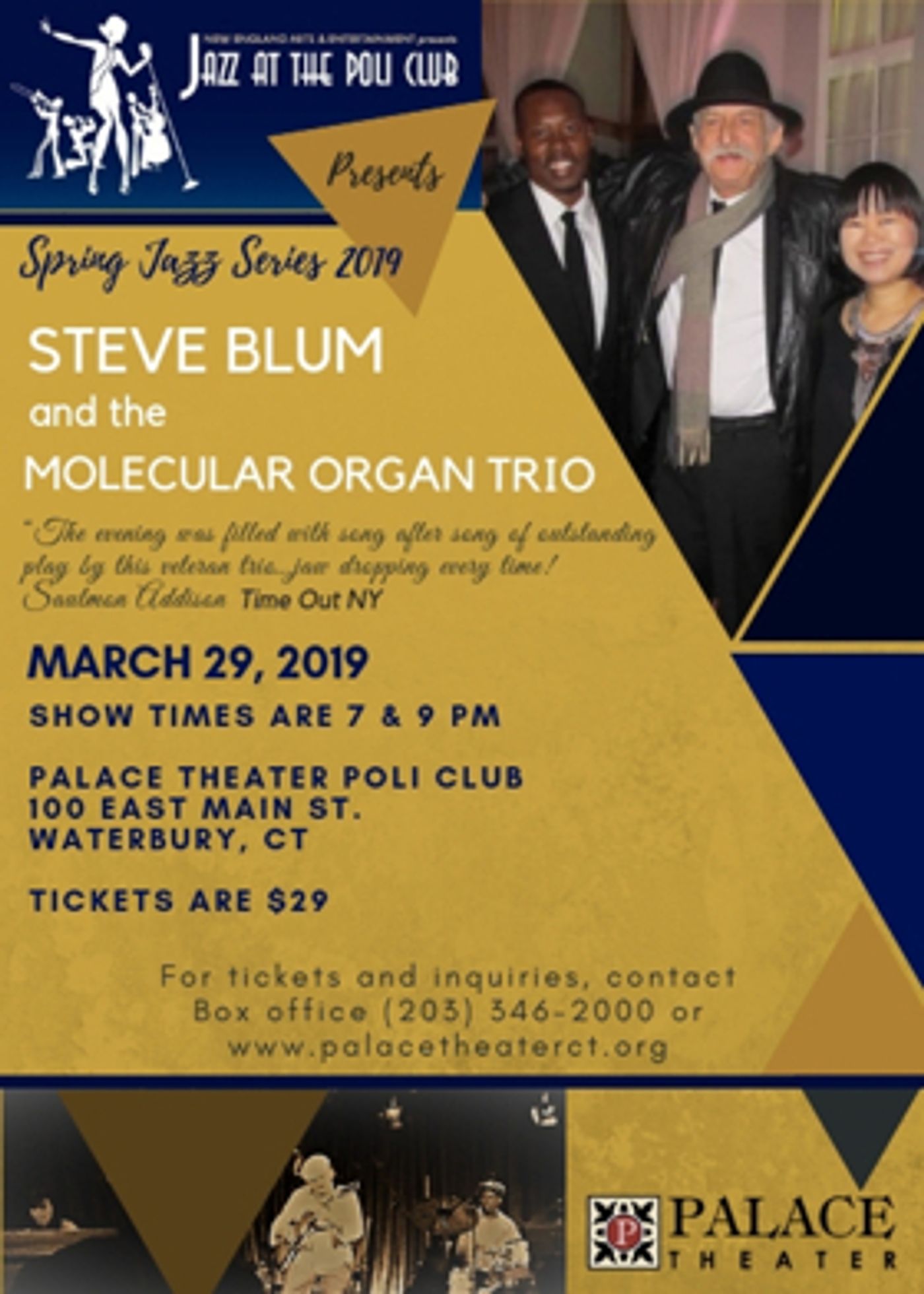Steve Blum's Molecular Organ Trio Comes to The Palace Theater Steve Blum's Molecular Organ Trio Comes to The Palace Theater Image