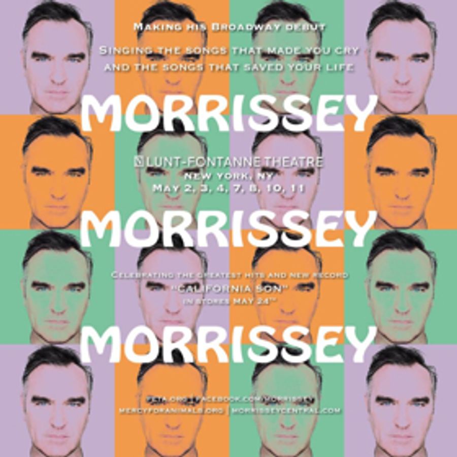 Bid To Win 2 VIP Tickets to see Morrissey in Concert on Broadway This May Image