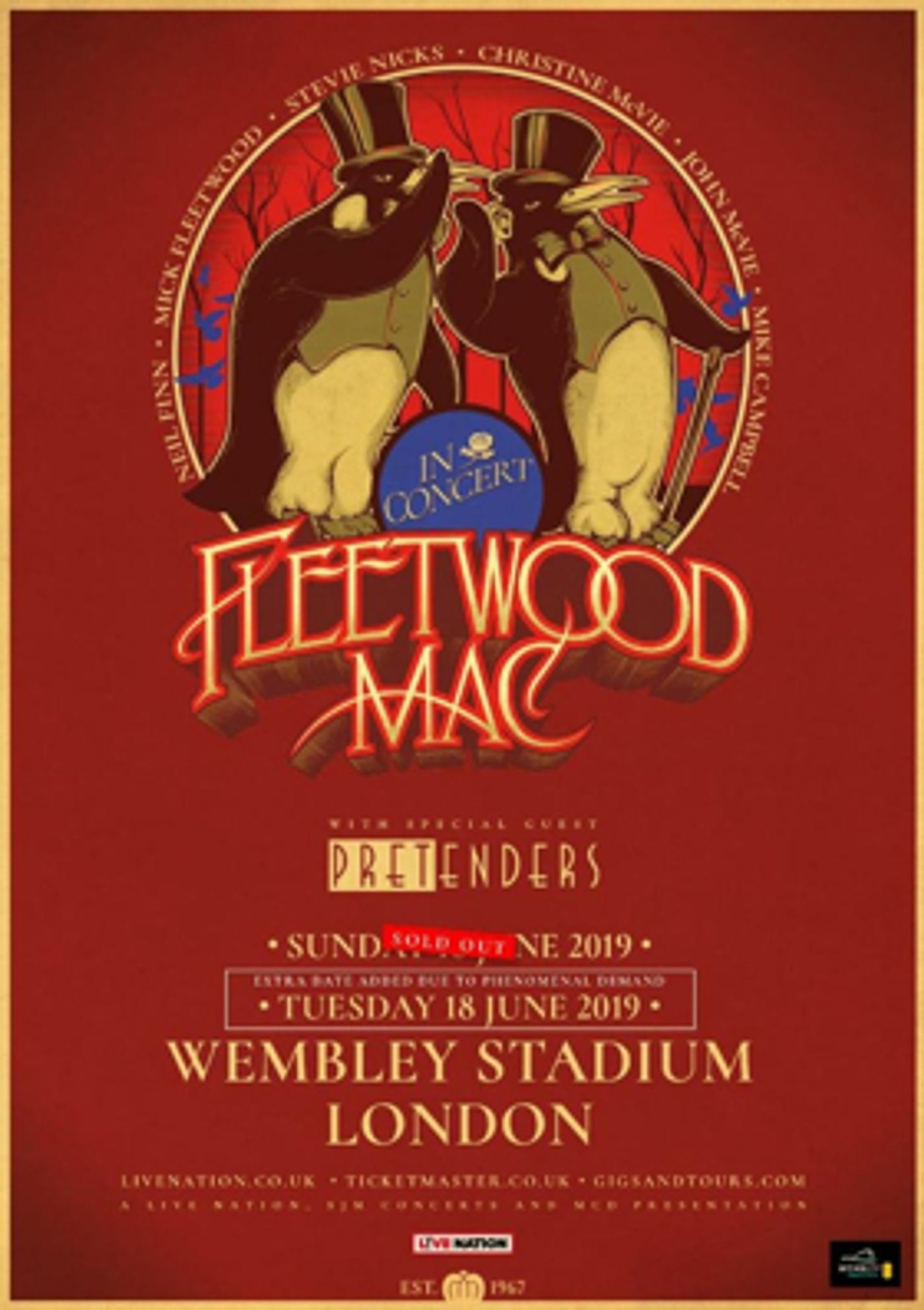 Fleetwood Mac European Tour Adds Second Date At Wembley Stadium  Image