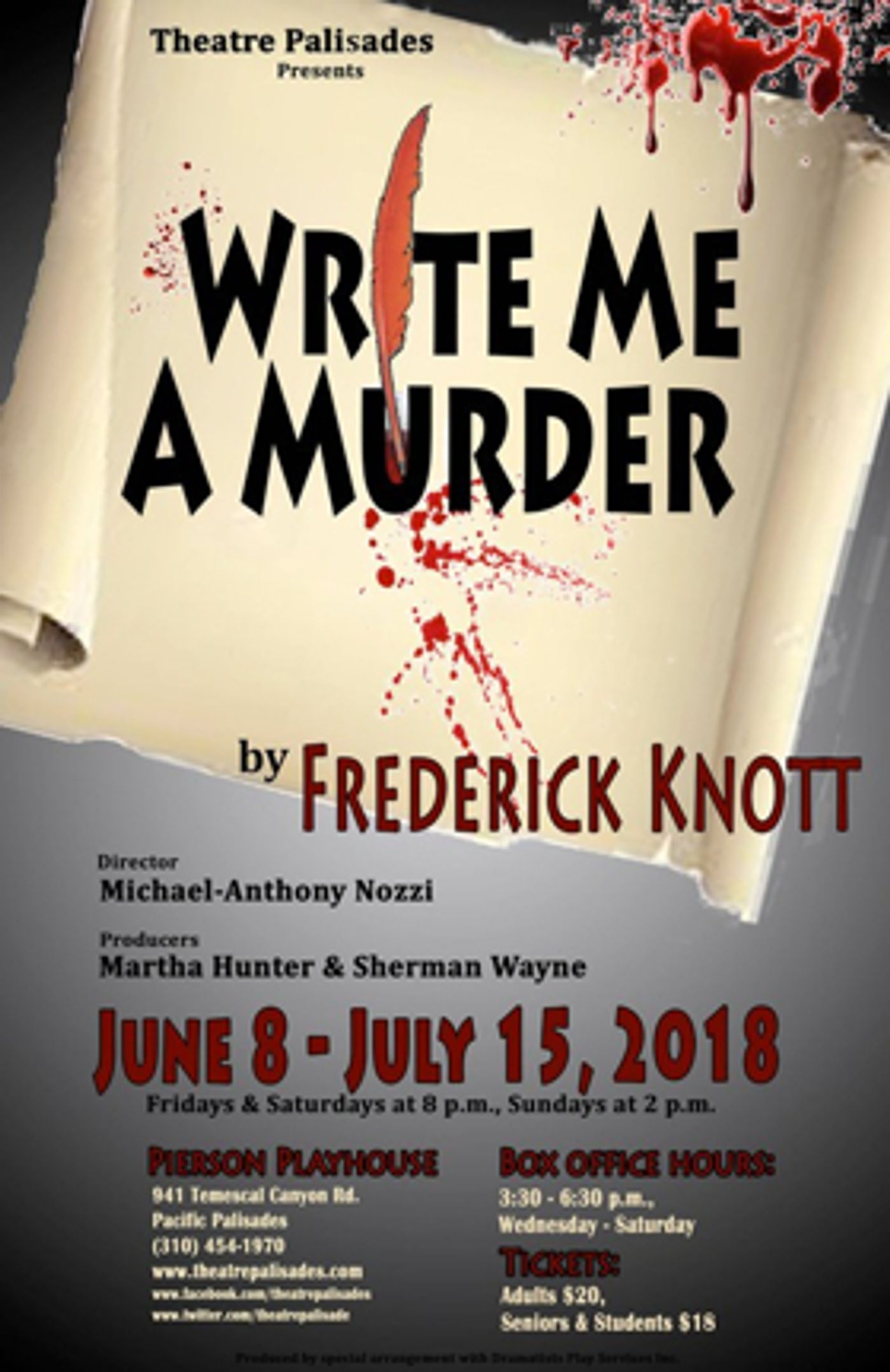 Review: WRITE ME A MURDER Engages Audiences from Start to Finish at Theatre Palisades Review: WRITE ME A MURDER Engages Audiences from Start to Finish at Theatre Palisades Image