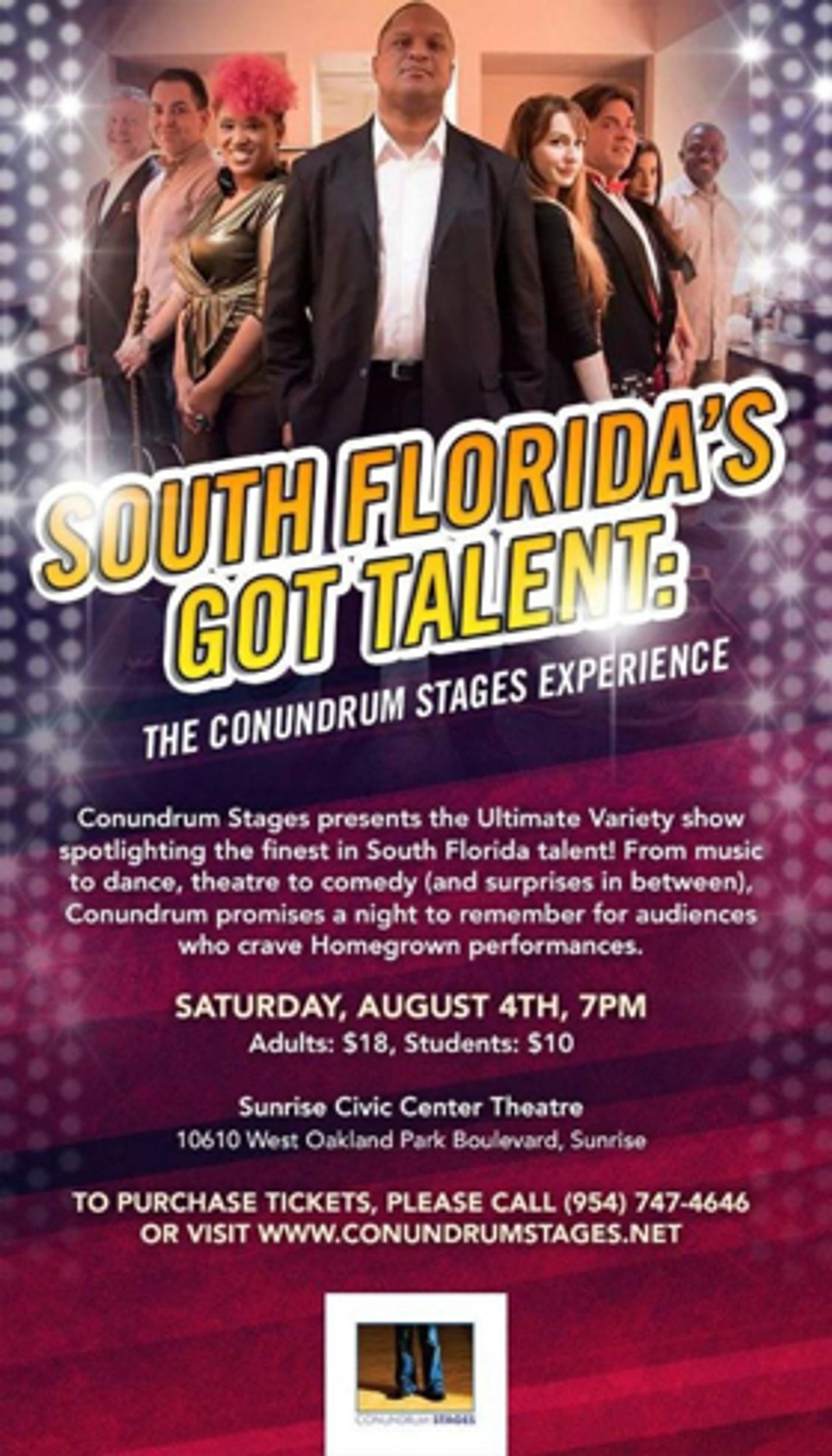 SOUTH FLORIDA'S GOT TALENT: THE CONUNDRUM STAGES EXPERIENCE Comes to The Sunrise Civic Center  Image