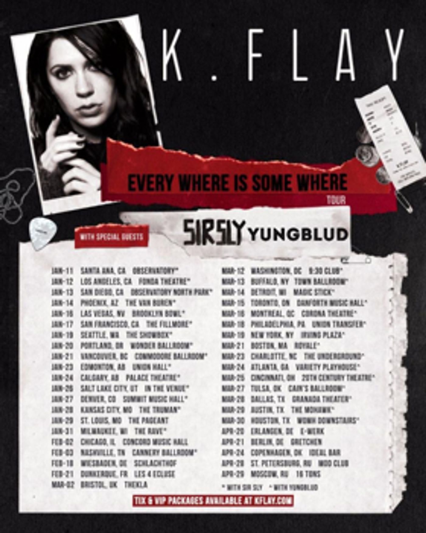 K. Flay Announces Additional North American and European Tour Dates for 2018  Image