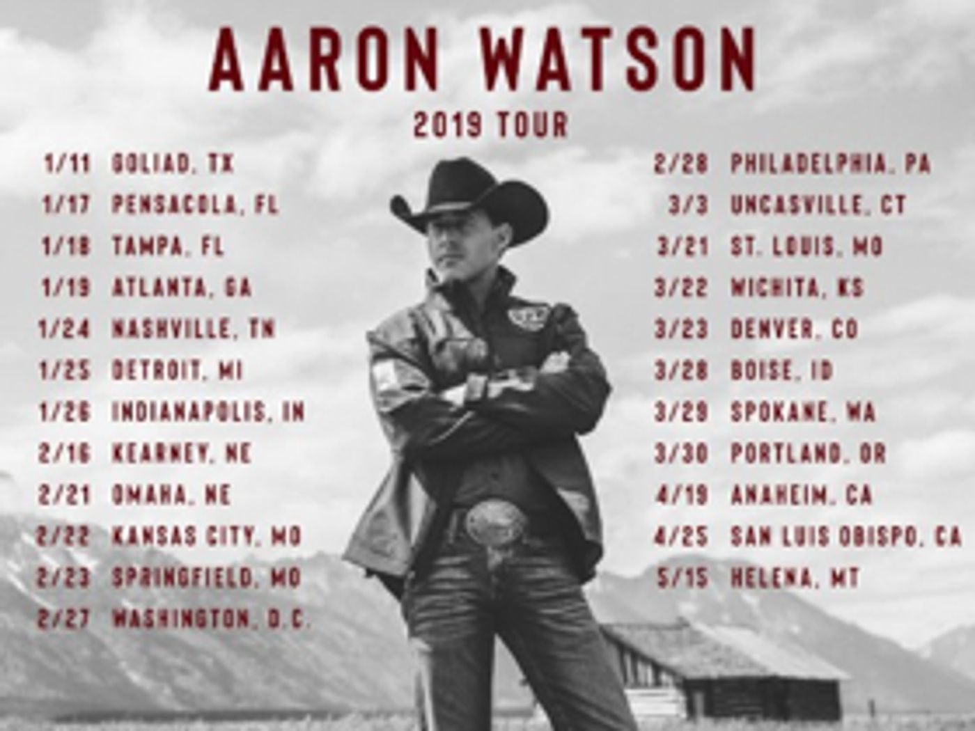 Aaron Watson Announces 2019 Headlining Tour Dates Aaron Watson Announces 2019 Headlining Tour Dates Image