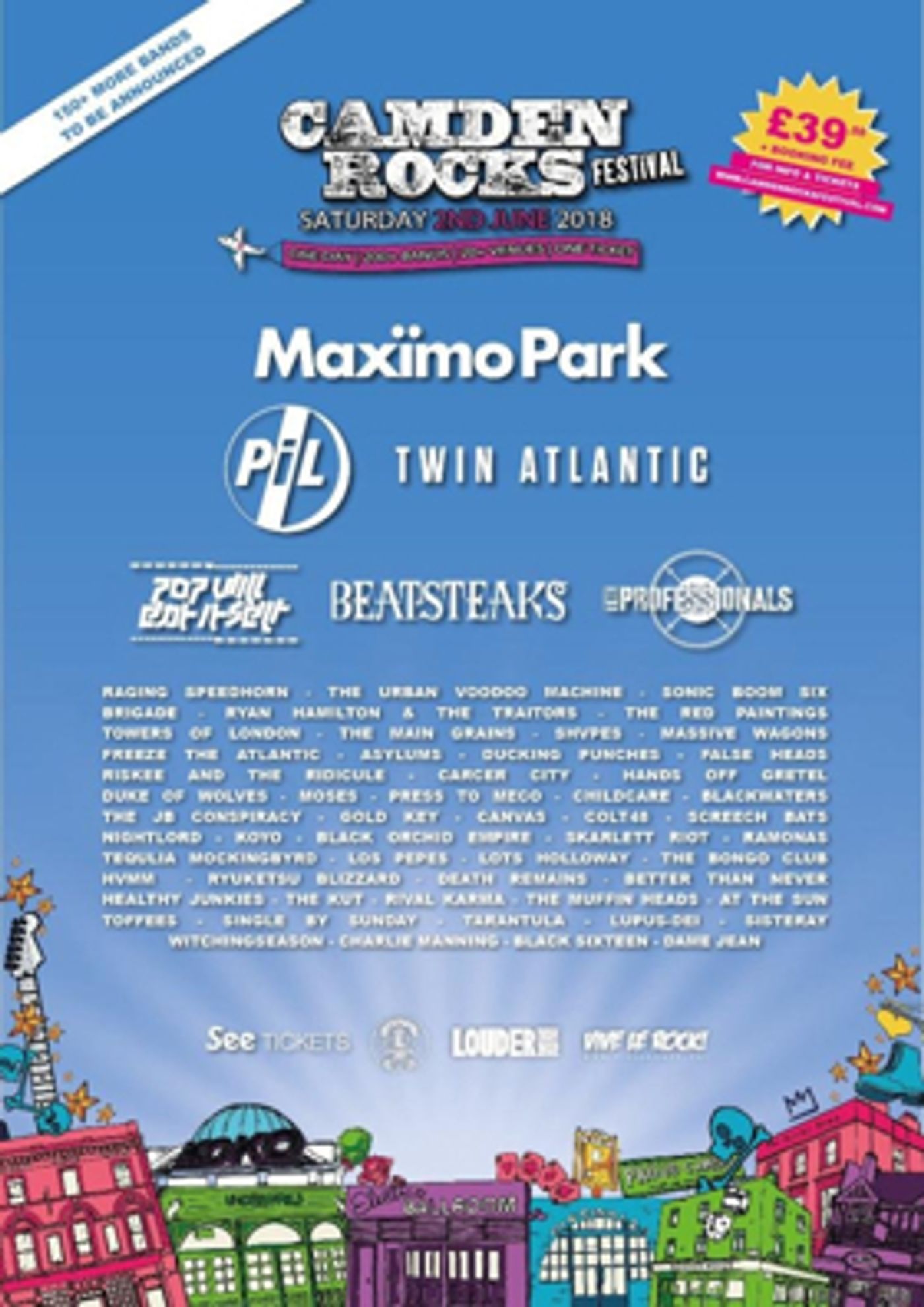 Camden Rocks Festival Returns This June - Max mo Park to Headline  Image