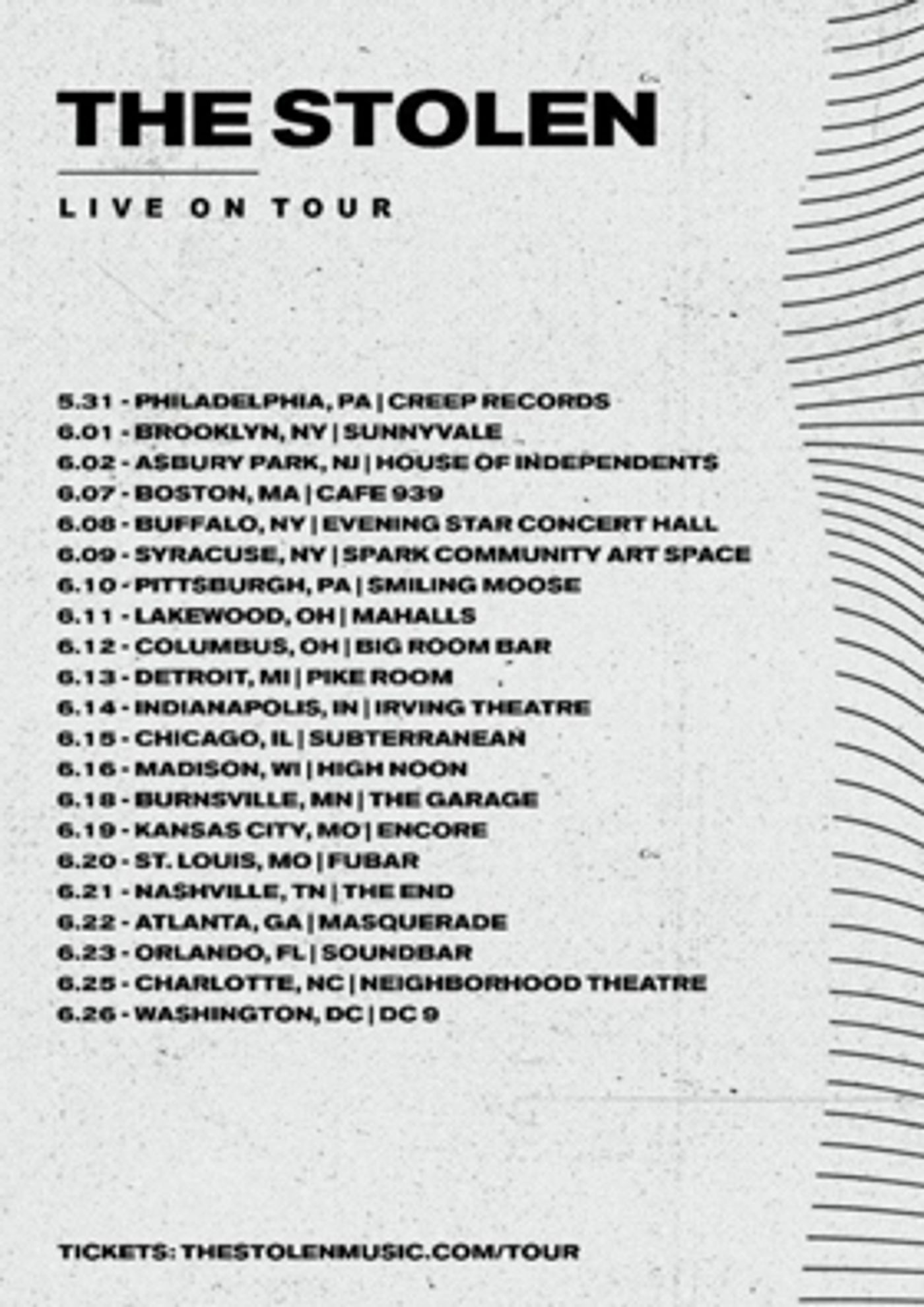 The Stolen Announce North American Spring Tour The Stolen Announce North American Spring Tour Image