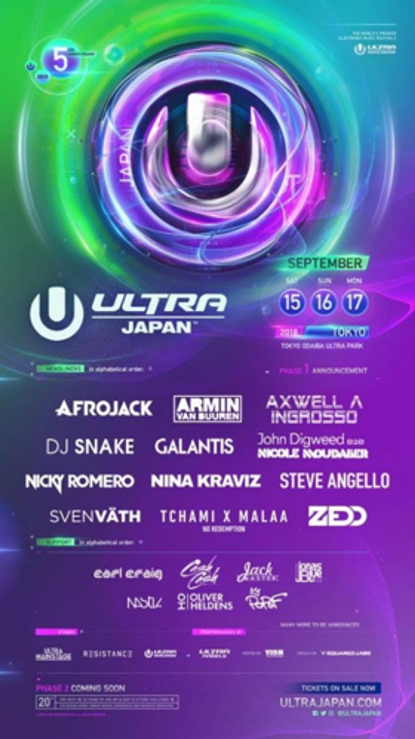 ULTRA Japan Releases Phase One Lineup  Image