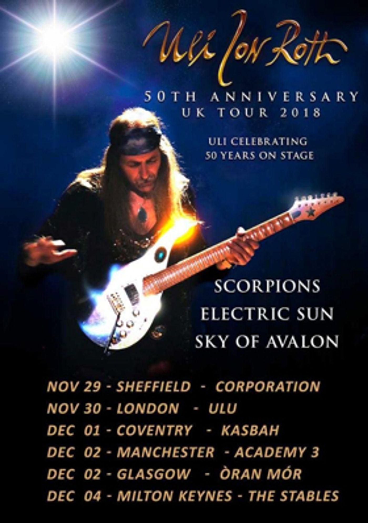 Uli Jon Roth to Celebrate 50th Anniversary with November-December 2018 UK Tour Uli Jon Roth to Celebrate 50th Anniversary with November-December 2018 UK Tour Image