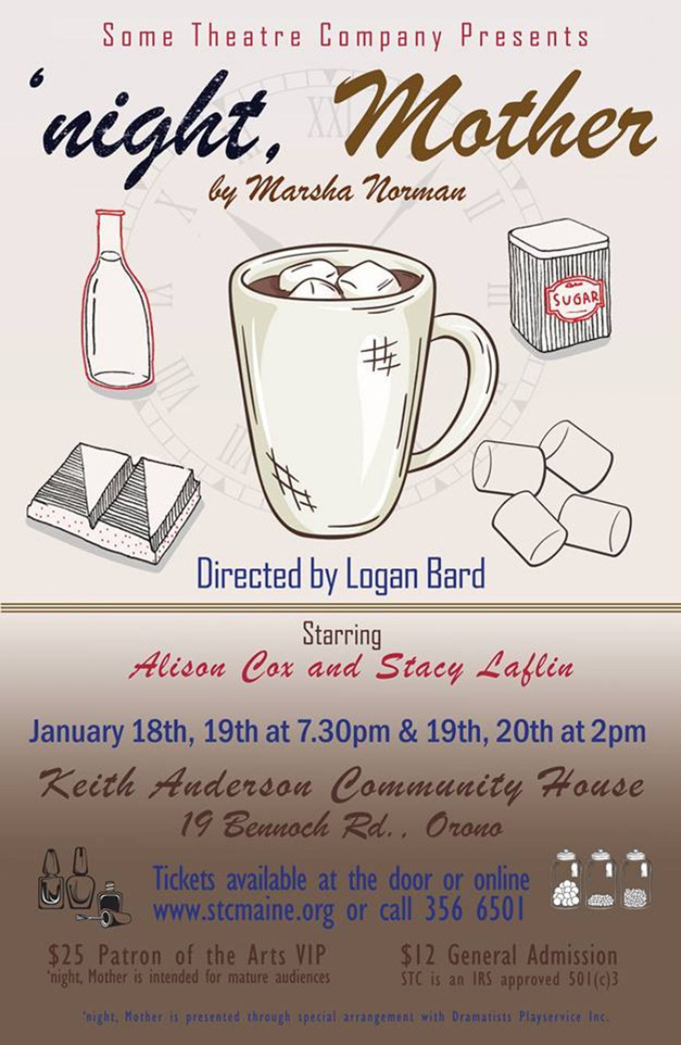 Feature: NIGHT, MOTHER SET TO HIT THE STAGE IN ORONO at Some Theatre Company  Image