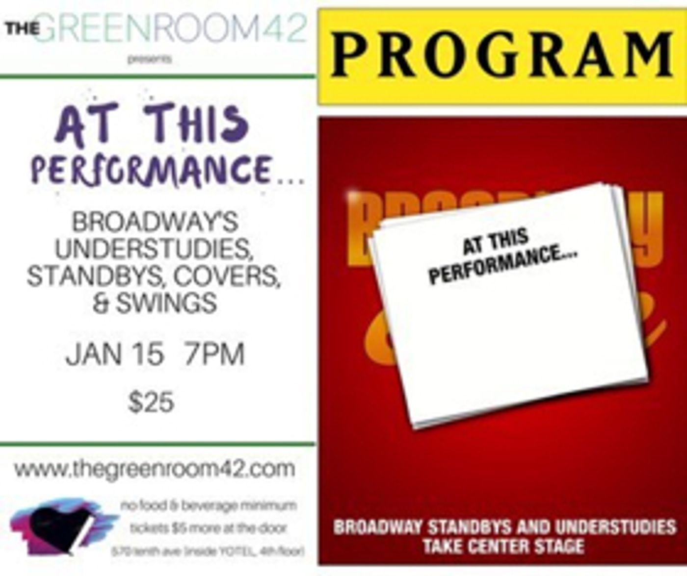 AT THIS PERFORMANCE... Celebrates 900th Performer at The Green Room 42  Image