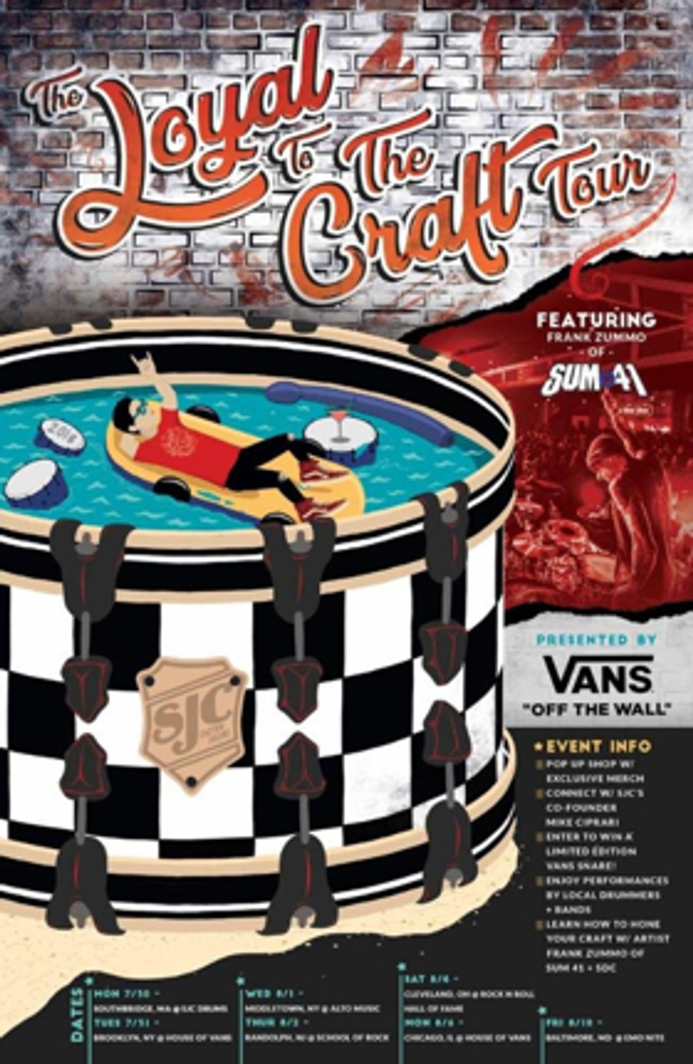 VANS Presents The Loyal to the Craft Tour with Frank Zummo and SJC Drums  Image