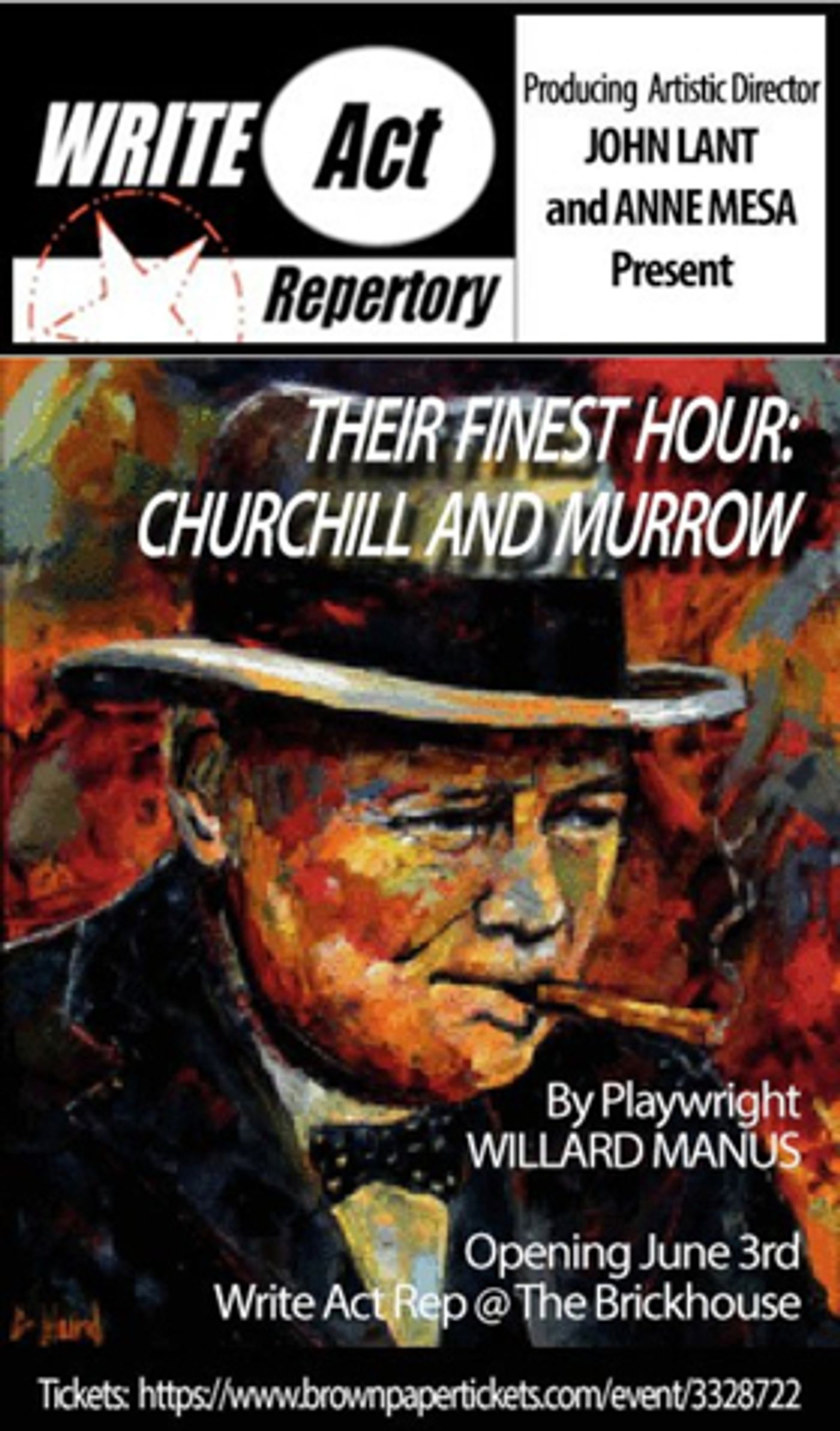Write Act Rep to Present THEIR FINEST HOUR: CHURCHILL AND MURROW  Image