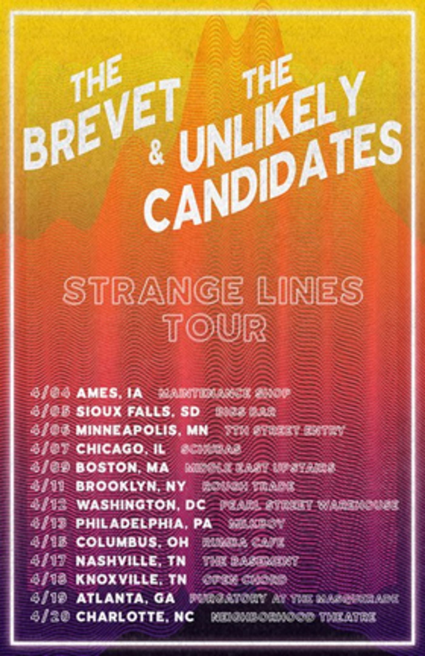 The Unlikely Candidates Announce STRANGE LINES Co-Headlining Tour With The Brevet The Unlikely Candidates Announce STRANGE LINES Co-Headlining Tour With The Brevet Image