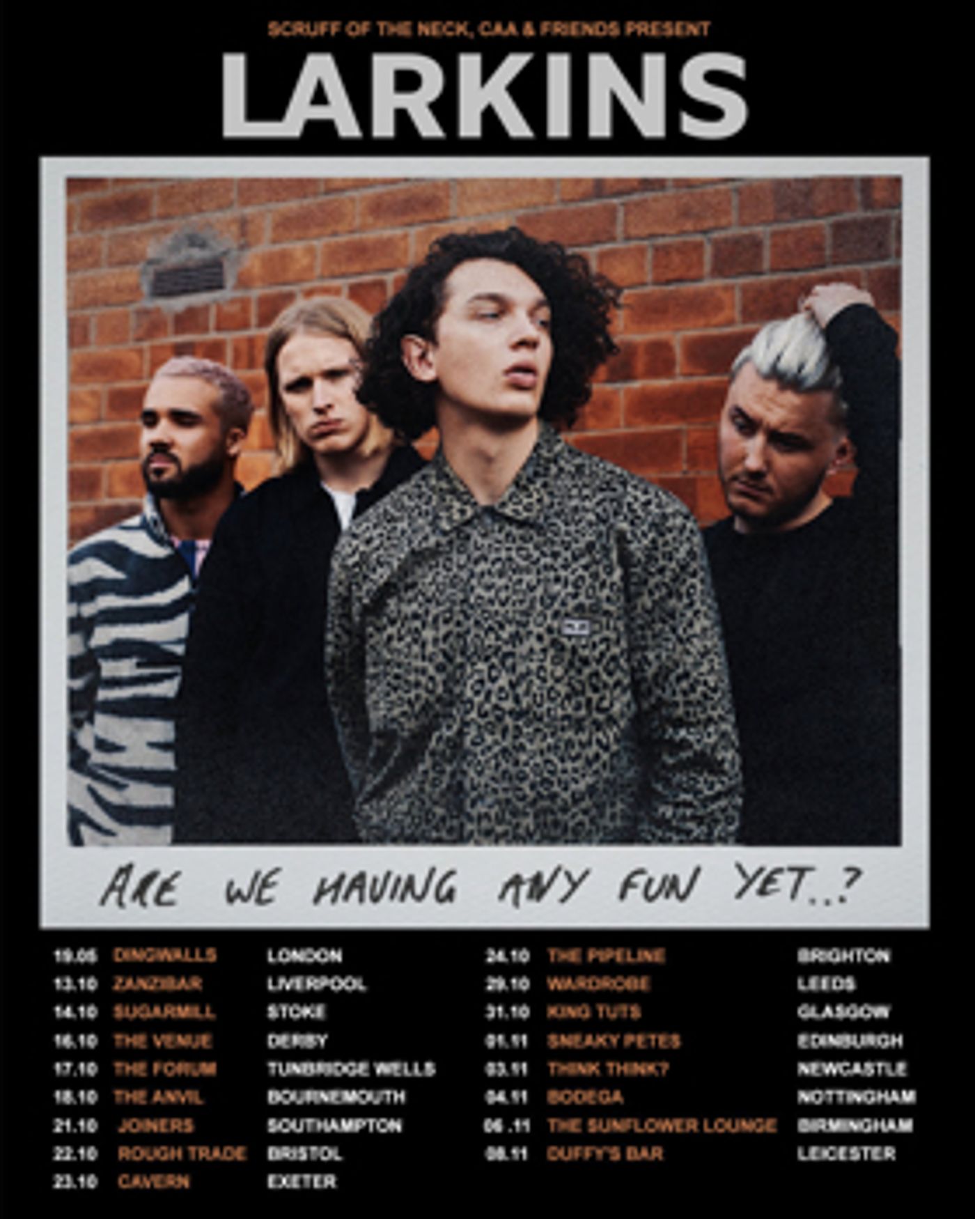 Larkins Announces UK Headline Tour Larkins Announces UK Headline Tour Image