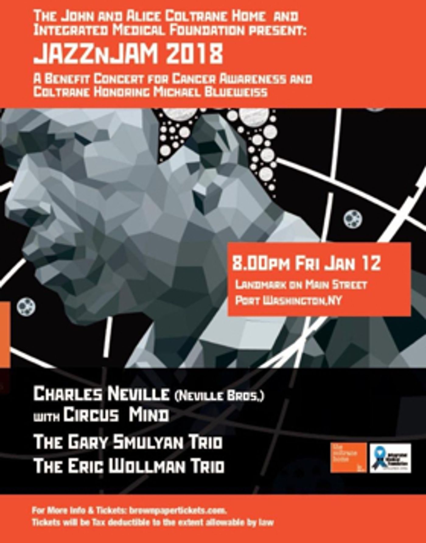 JAZZnJAM 2018: Benefit Concert Featuring Icon Charles Neville in Port Washington, NY 1/12  Image