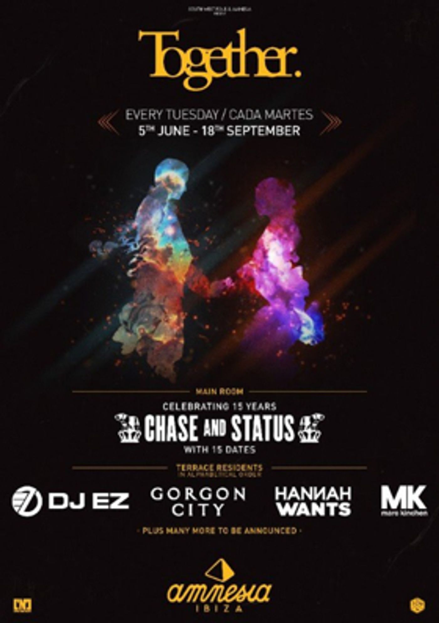 Together Announce Ibiza Headliners for 2018 + CHASE & STATUS Celebrate 15 Years With 15 Dates  Image
