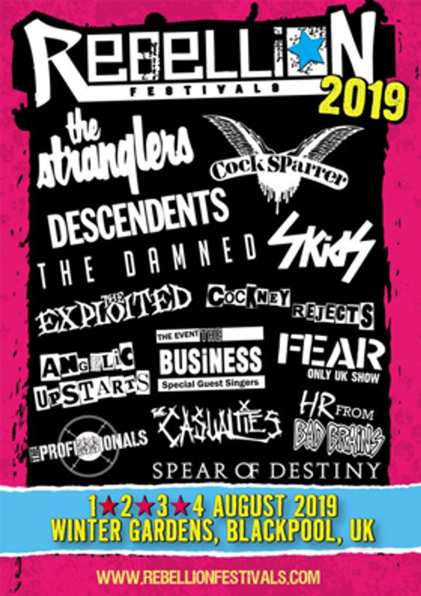 Rebellion Festival 2019 Is coming August 1st - 4th At The Winter Gardens, Blackpool  Image