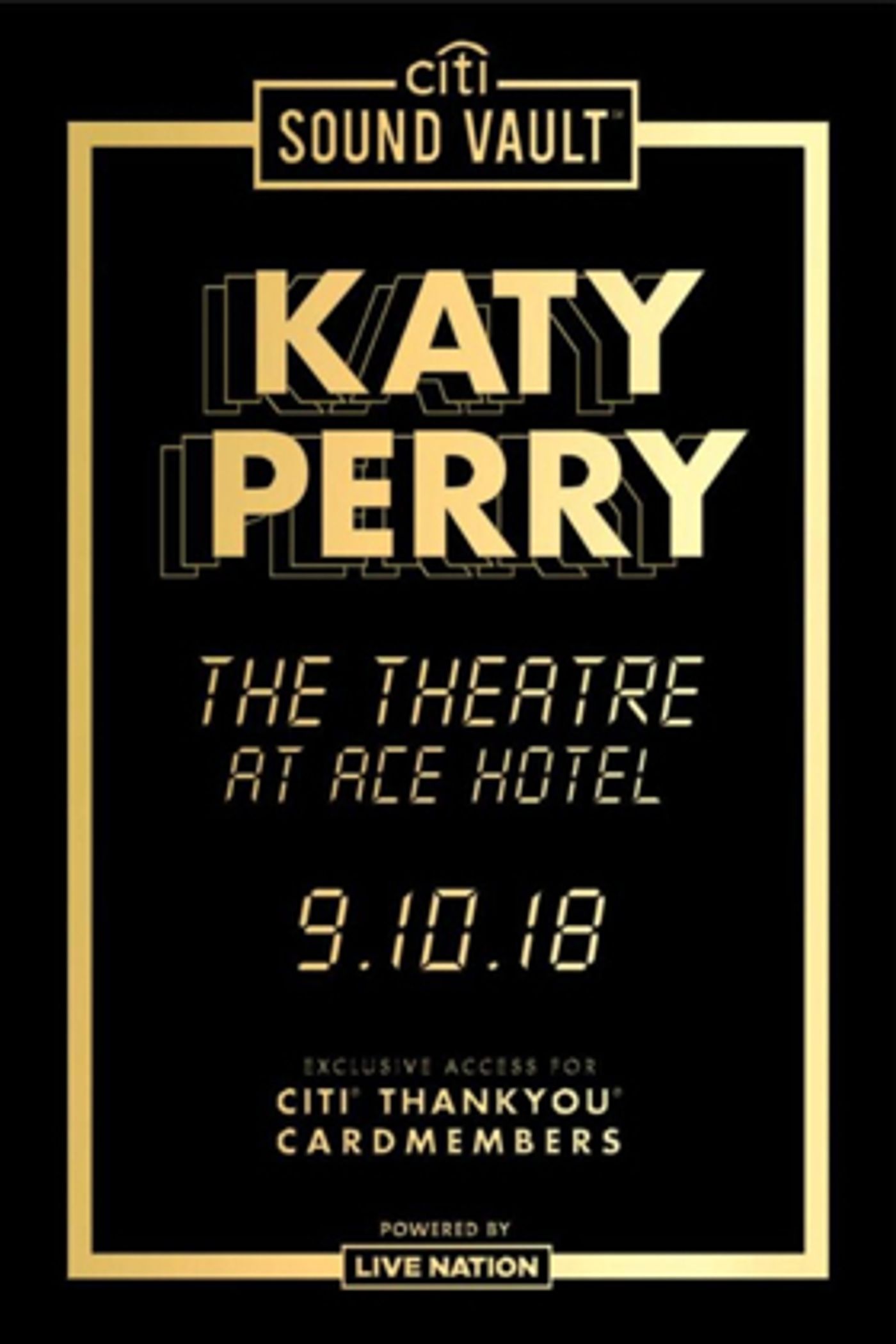 Citi Sound Vault Presents Katy Perry at The Theatre at Ace Hotel in LA  Image
