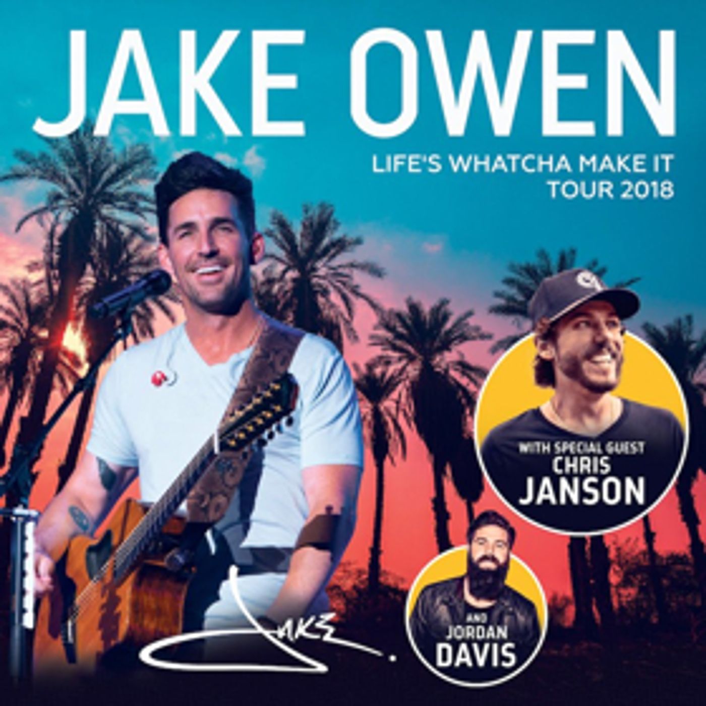 Country Superstar Jake Owen Announces LIFE'S WHATCHA MAKE IT TOUR 2018 Country Superstar Jake Owen Announces LIFE'S WHATCHA MAKE IT TOUR 2018 Image