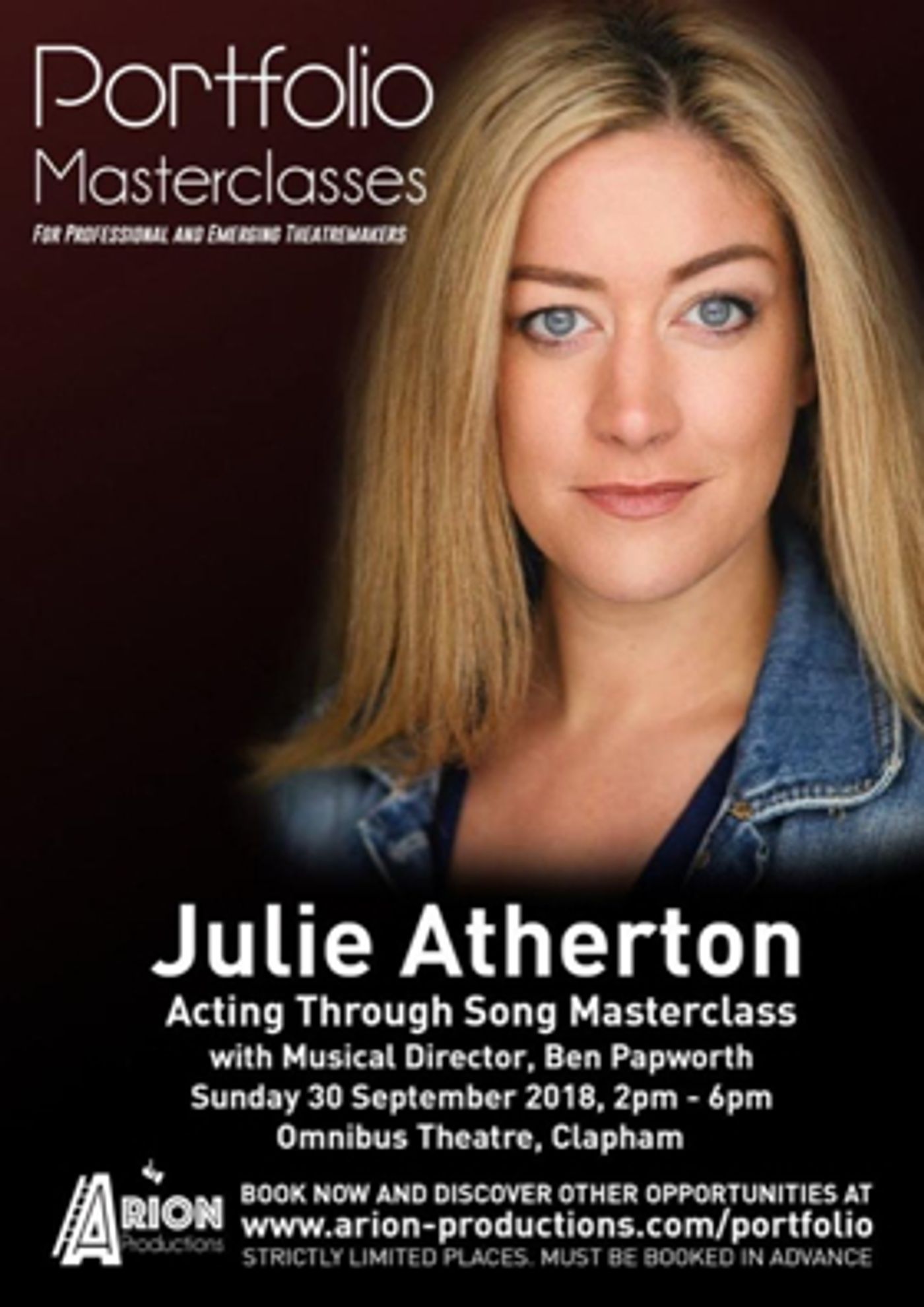 Portfolio Masterclasses To Return with Julie Atherton, Cassidy Janson, Oliver Savile, Danielle Tarento Portfolio Masterclasses To Return with Julie Atherton, Cassidy Janson, Oliver Savile, Danielle Tarento Image