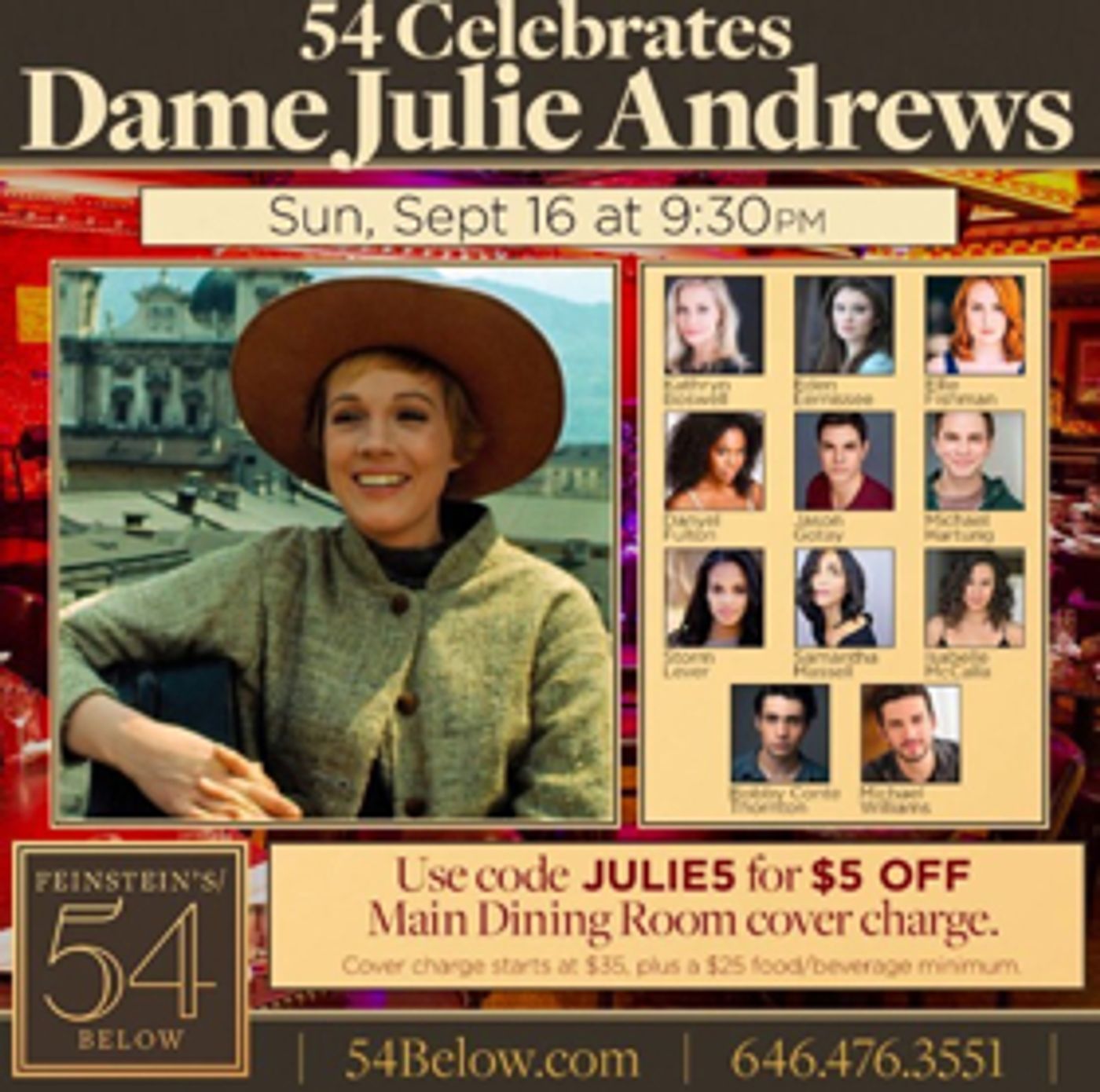 Bobby Conte Thornton, Samantha Massell, Storm Lever, and More Will Celebrate Dame Julie Andrews at Feinstein's/54 Below Bobby Conte Thornton, Samantha Massell, Storm Lever, and More Will Celebrate Dame Julie Andrews at Feinstein's/54 Below Image