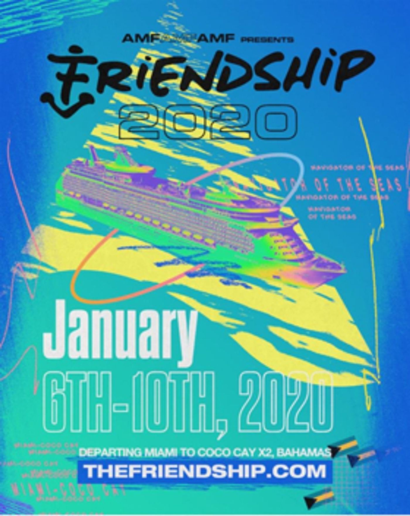 FRIENDSHIP 2020 Music Cruise Pre-Booking On-Sale Launches Wednesday, March 13 FRIENDSHIP 2020 Music Cruise Pre-Booking On-Sale Launches Wednesday, March 13 Image