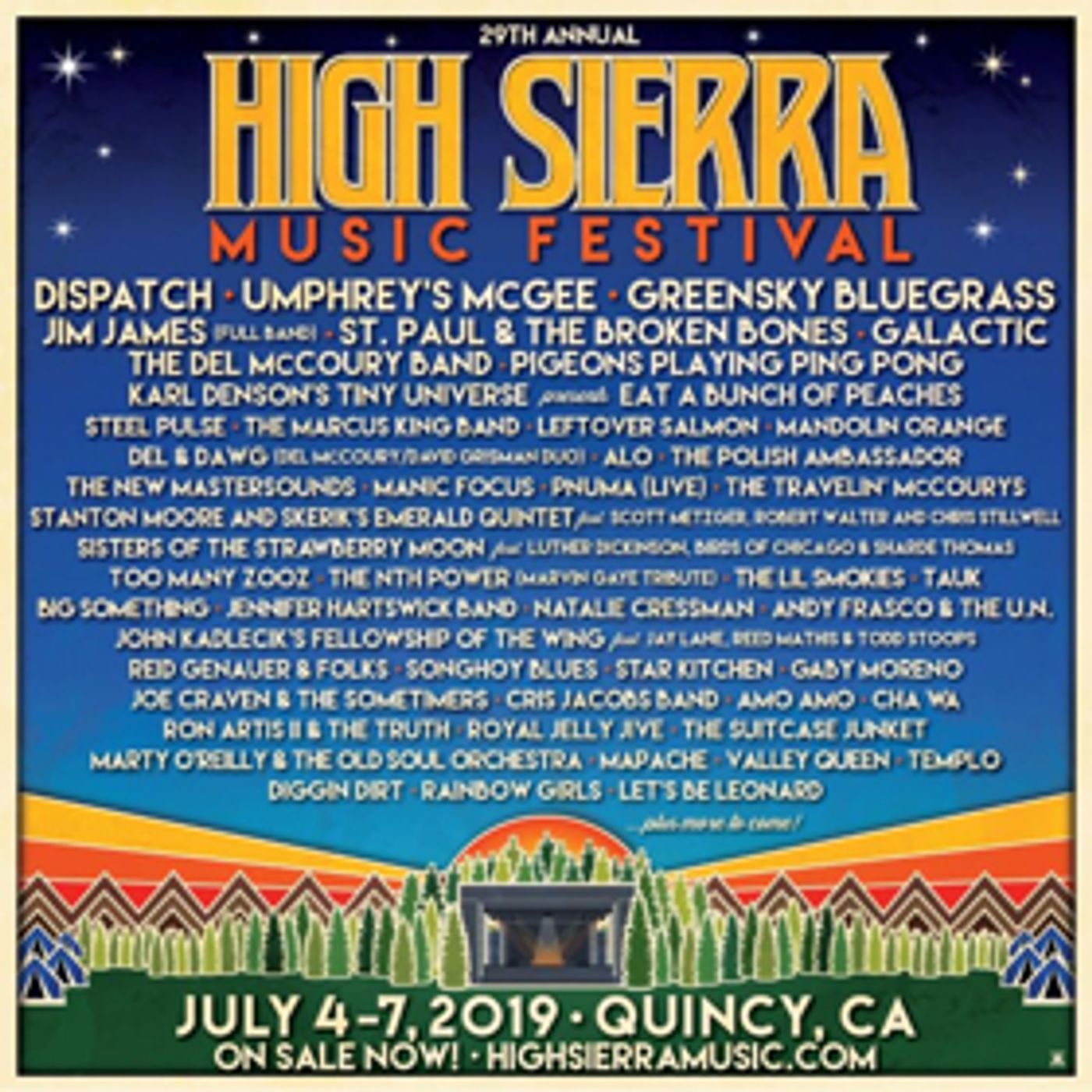 High Sierra Music Festival Announces Dispatch, Steel Pulse, Tauk, and More High Sierra Music Festival Announces Dispatch, Steel Pulse, Tauk, and More Image