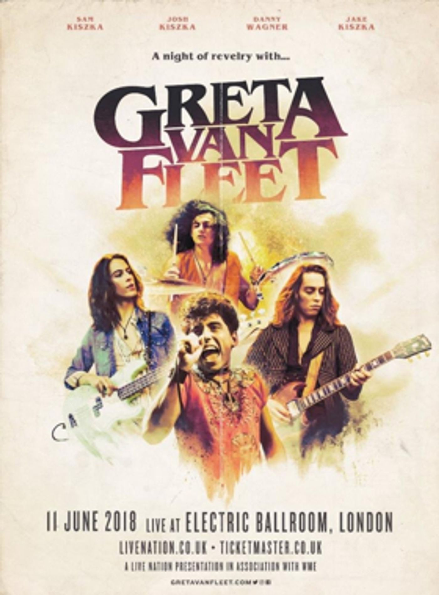 Greta Van Fleet Announce Headline Show at Camden's Electric Ballroom Greta Van Fleet Announce Headline Show at Camden's Electric Ballroom Image