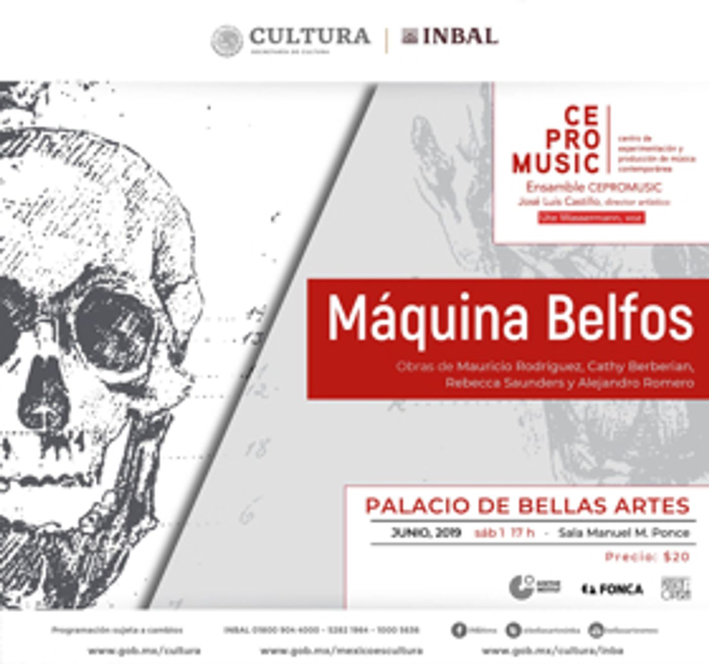 El Ensamble Cepromusic y la vocalista Ute Wassermann llevarán a cabo el estreno mundial de Máquina Belfos El Ensamble Cepromusic y la vocalista Ute Wassermann llevarán a cabo el estreno mundial de Máquina Belfos Image