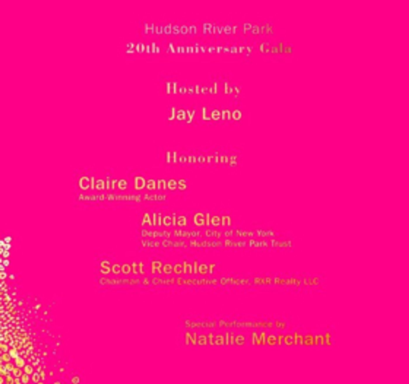 Jay Leno to Host 20th Anniversary Gala to Celebrate The Hudson River Park Jay Leno to Host 20th Anniversary Gala to Celebrate The Hudson River Park Image