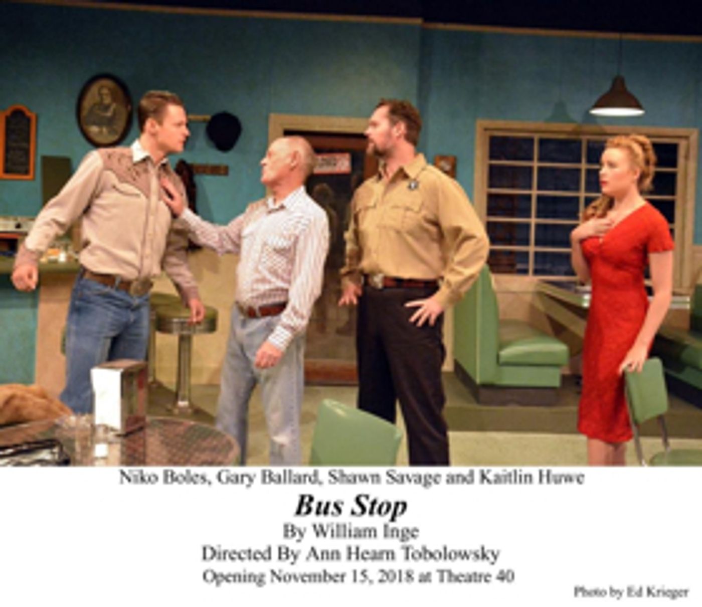 Review: A Remote Kansas BUS STOP Takes Center Stage at Theatre 40  Image