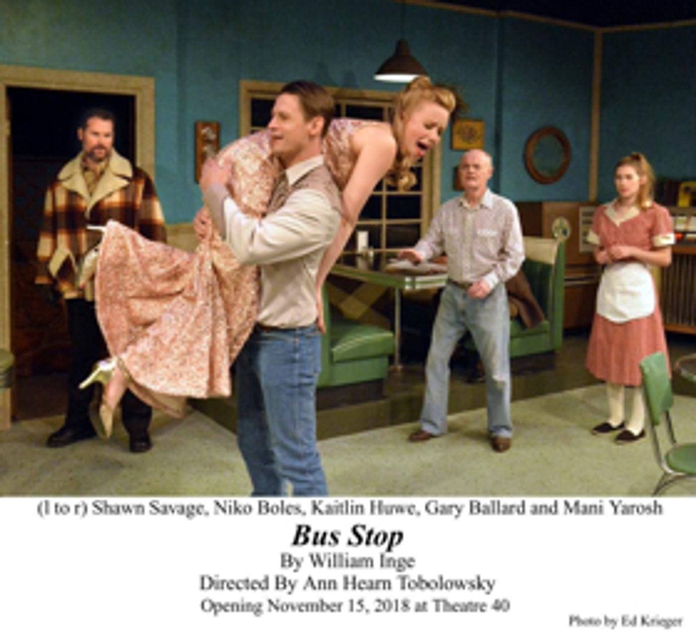 Review: A Remote Kansas BUS STOP Takes Center Stage at Theatre 40  Image