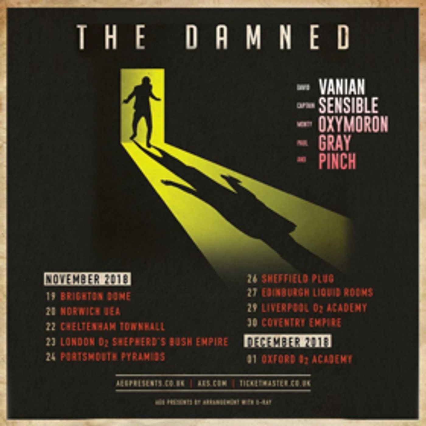 The Damned Announce November UK Tour Dates + New Single EVIL SPIRITS At 7 in the Charts The Damned Announce November UK Tour Dates + New Single EVIL SPIRITS At 7 in the Charts Image