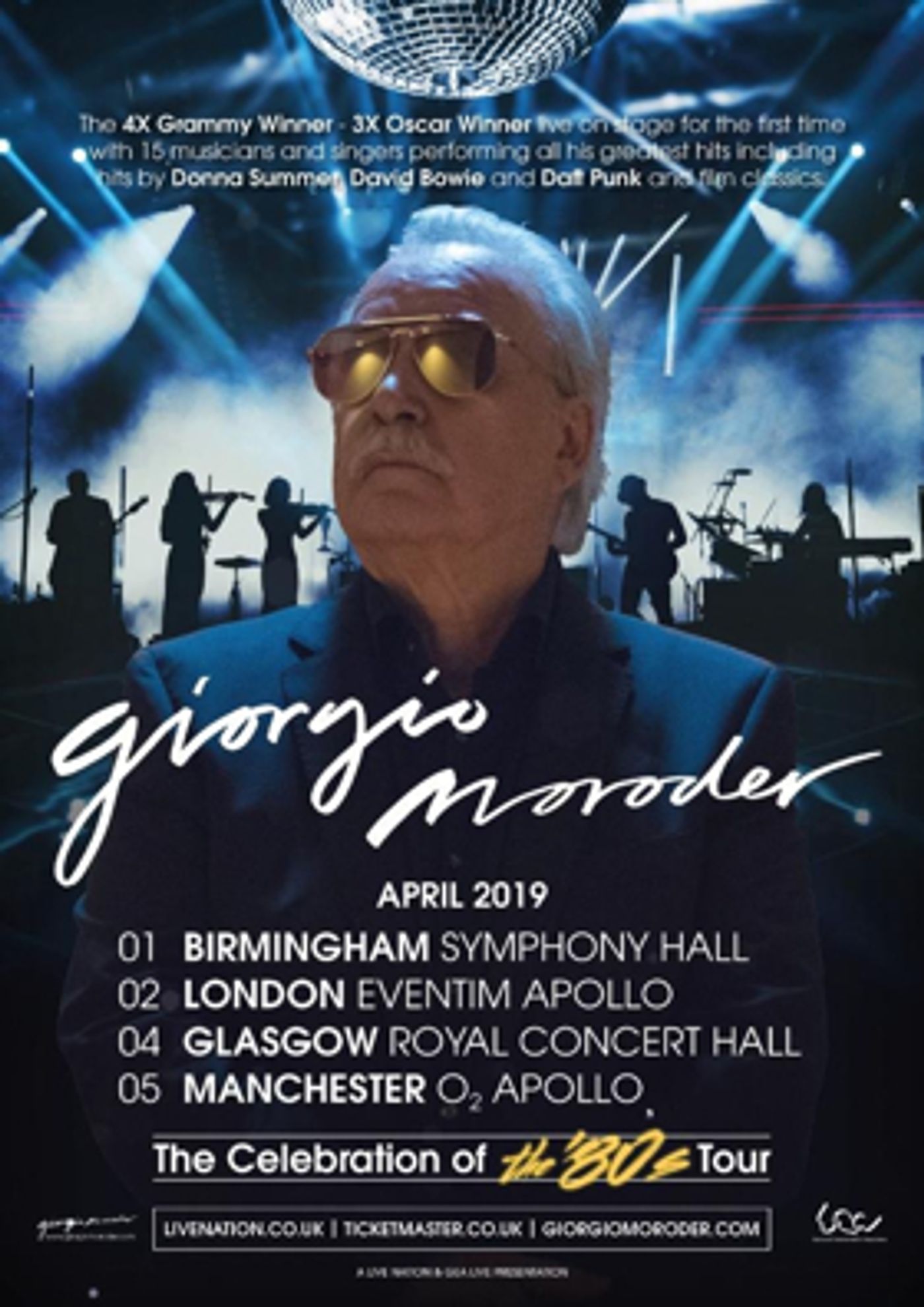 Giorgio Moroder Announces First Live Tour in Europe Giorgio Moroder Announces First Live Tour in Europe Image