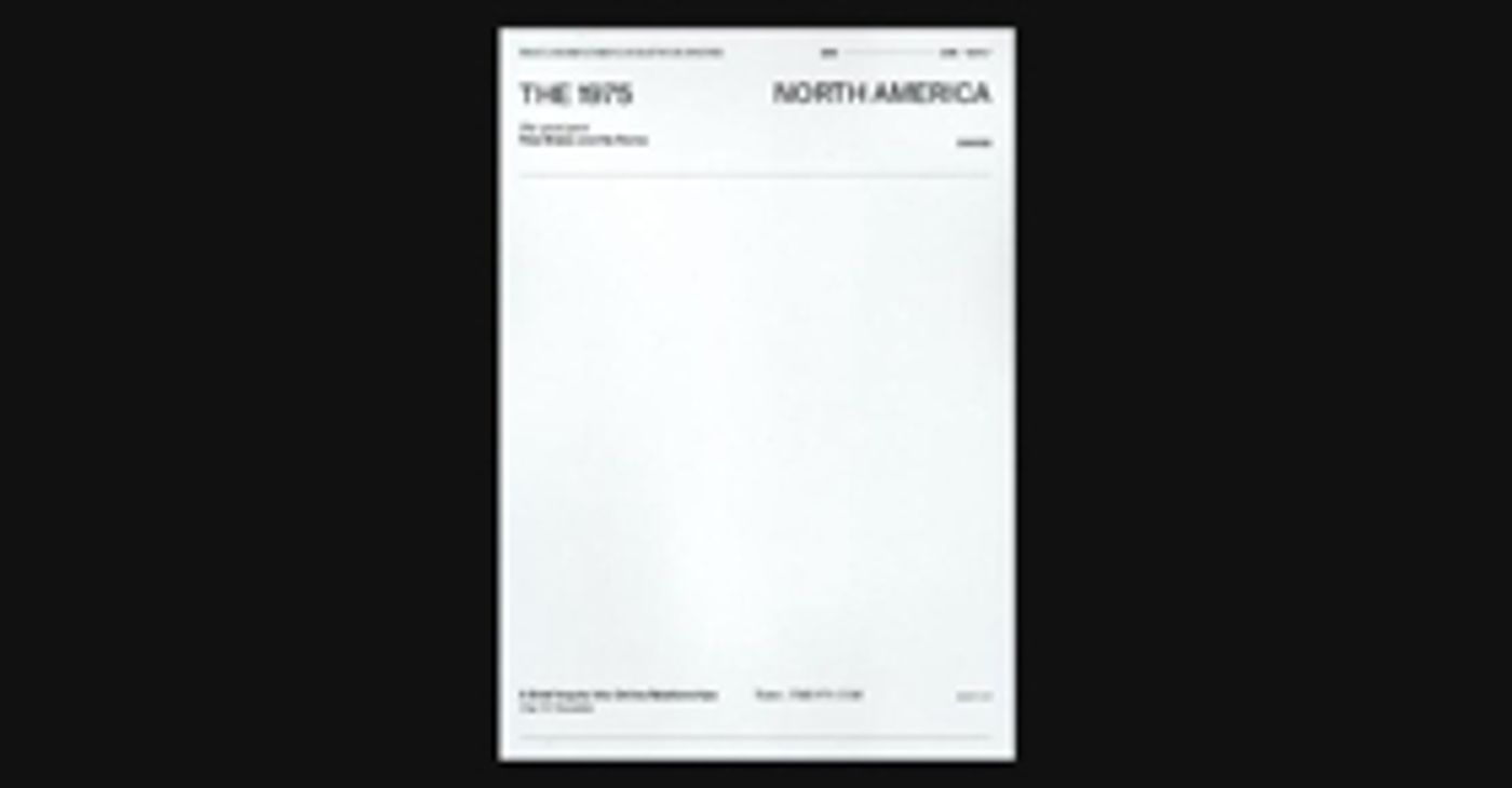 The 1975 Announces North American Tour The 1975 Announces North American Tour Image