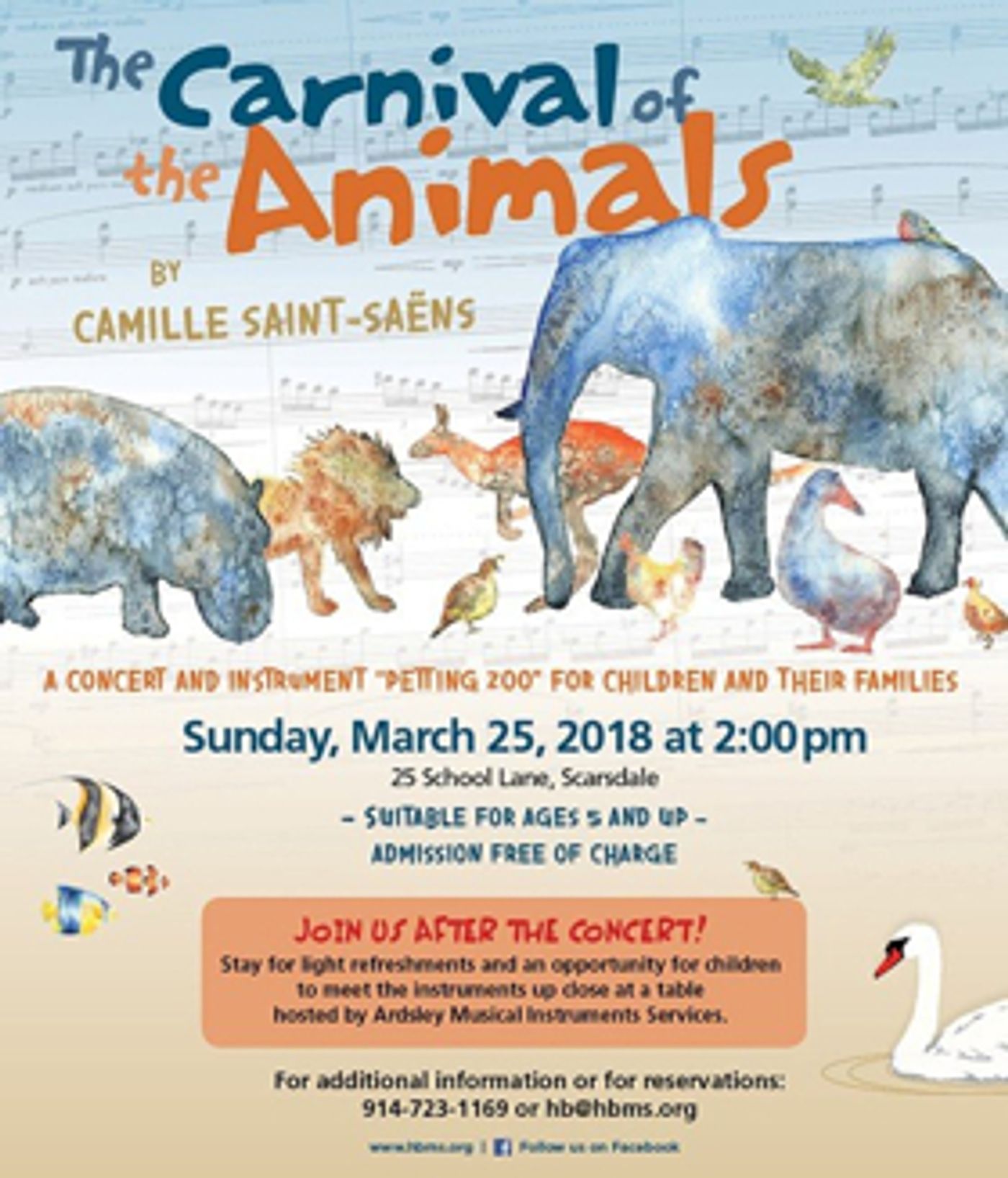 Hoff-Barthelson Music School Announces Concert for Children CARNIVAL OF THE ANIMALS Hoff-Barthelson Music School Announces Concert for Children CARNIVAL OF THE ANIMALS Image