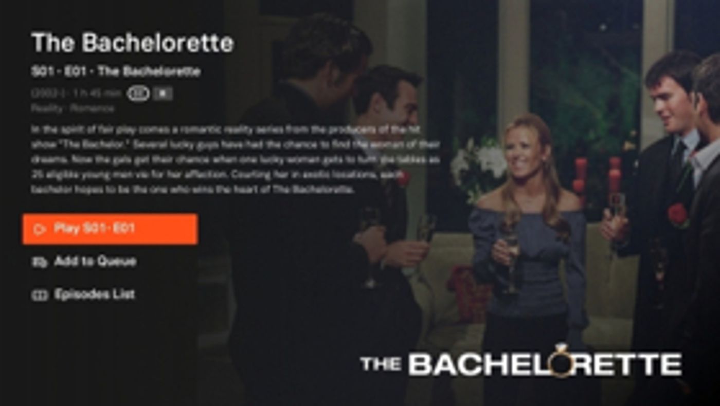 THE BACHELOR Heads to Tubi as Part of a Content Deal with Warner Bros. Domestic Television Distribution  Image
