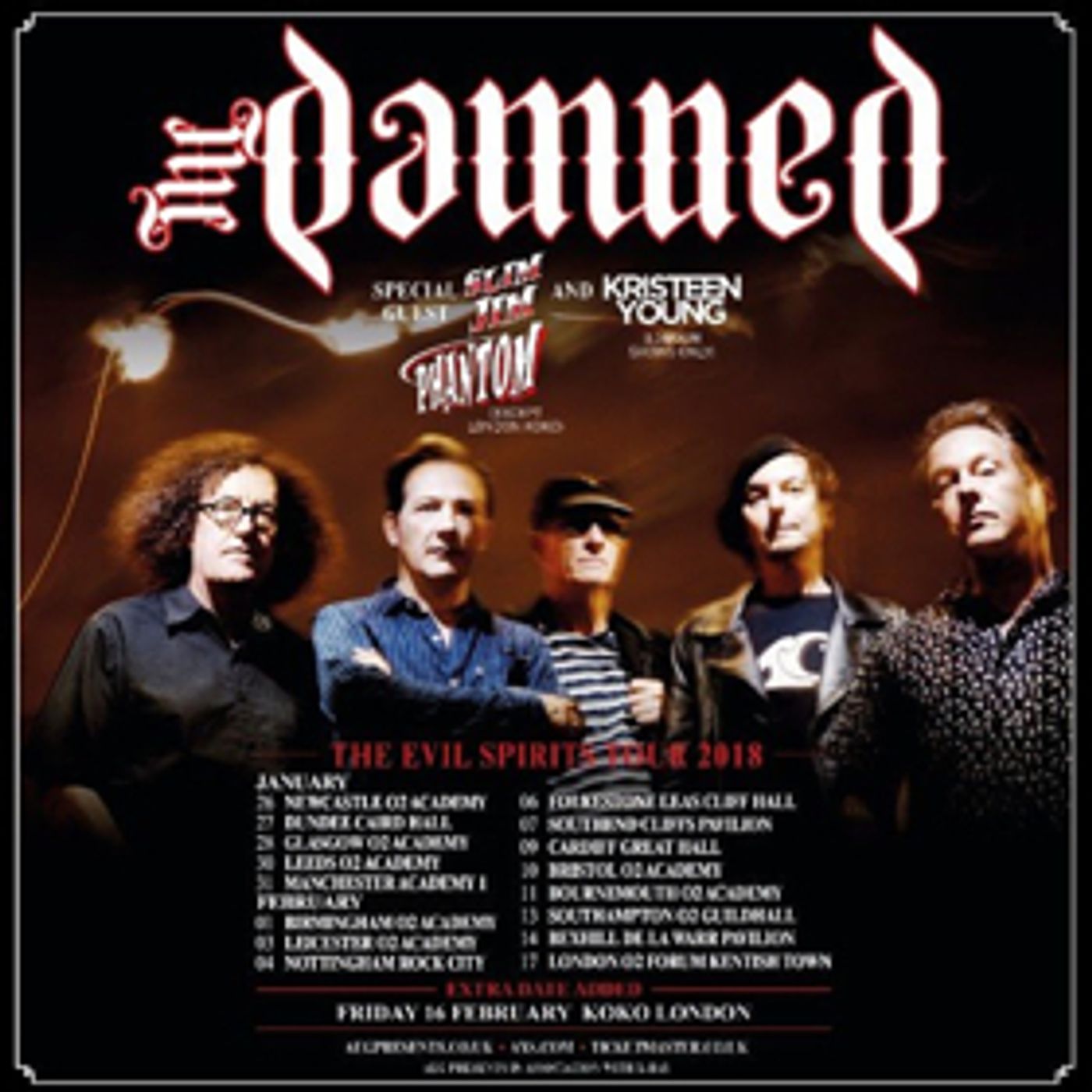 The Damned Announce Extra Koko London Show for 2018's Evil Spirit Tour  Image